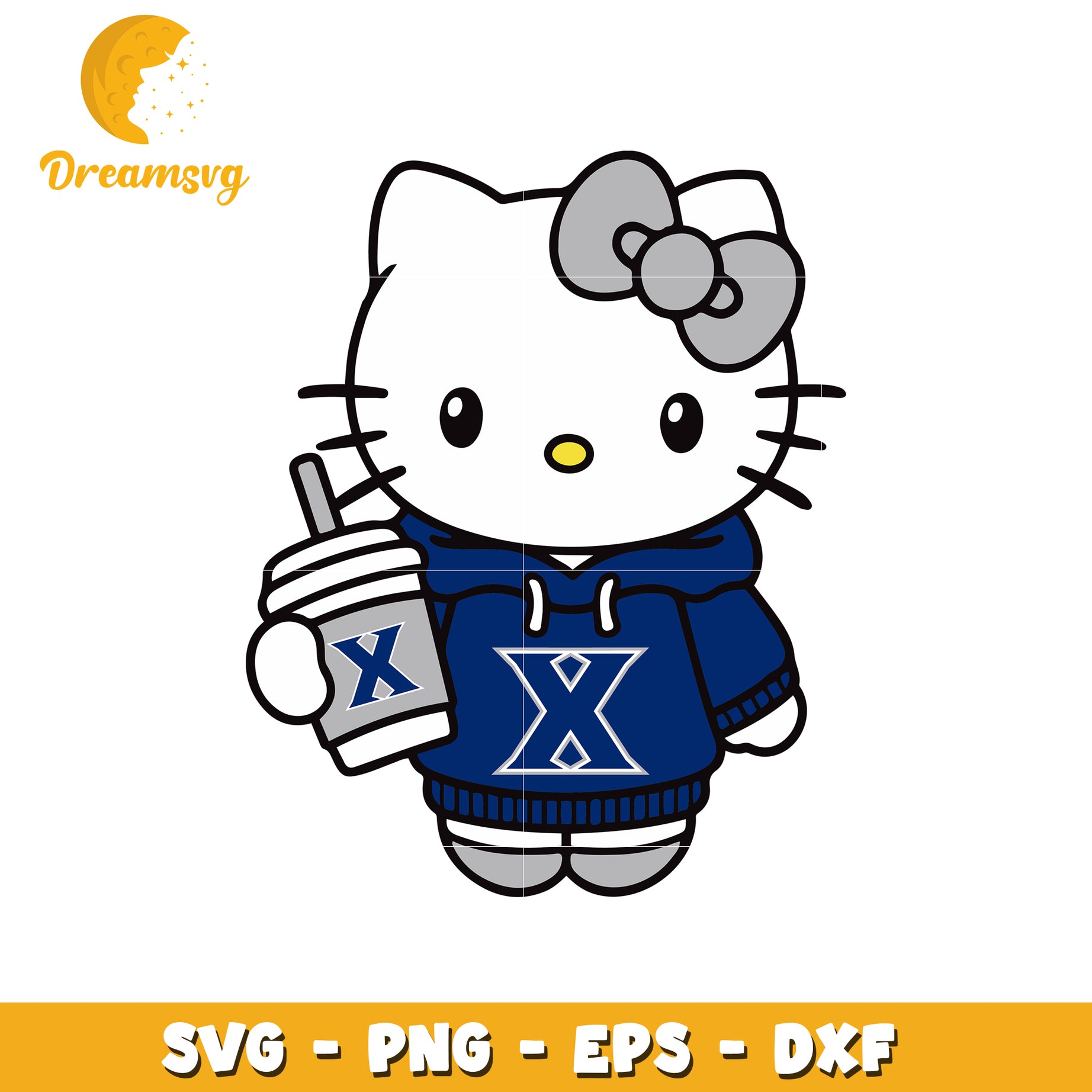 Hello Kitty SVG Design for School Spirit Fun