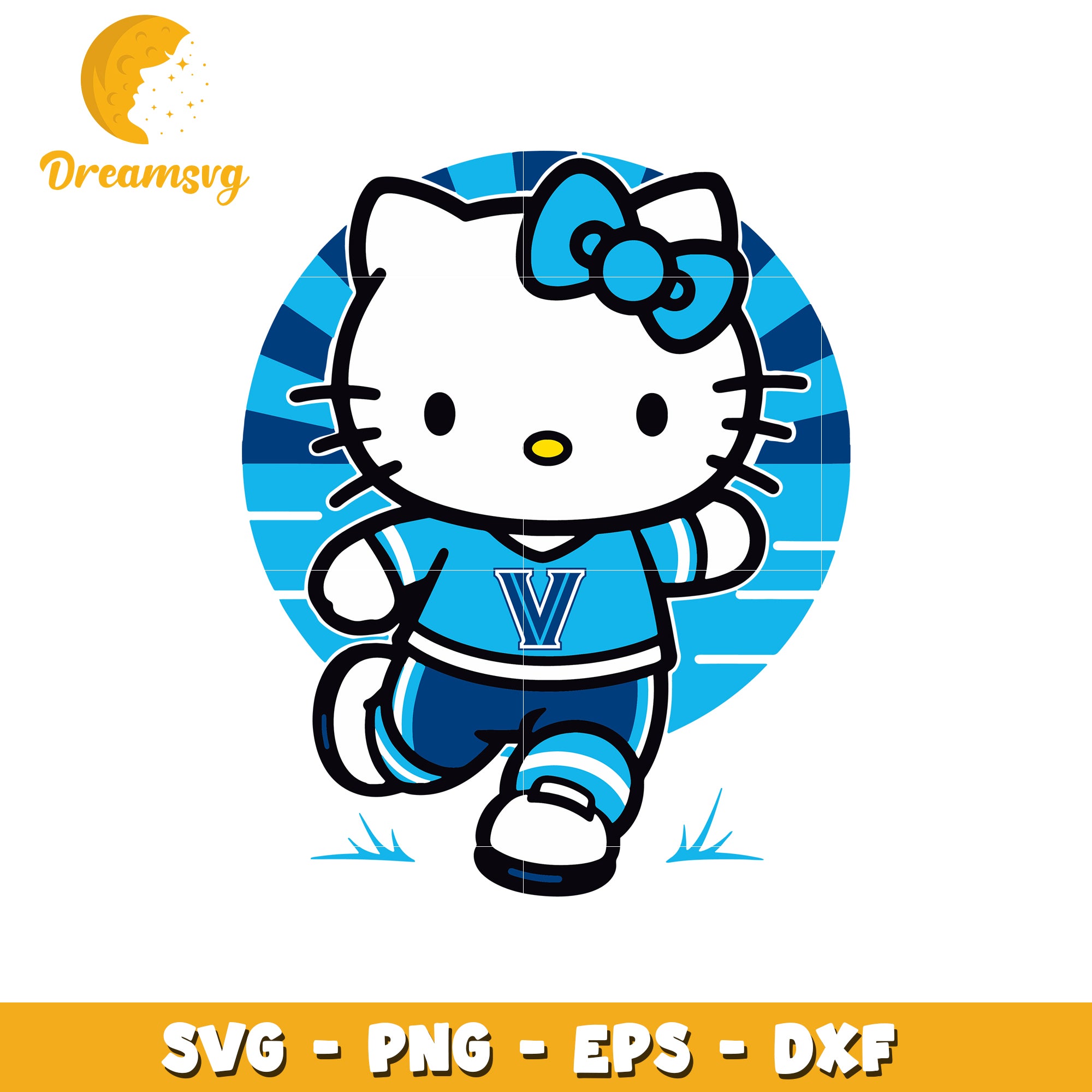 Hello Kitty SVG Design for Sports Fans Downloadable