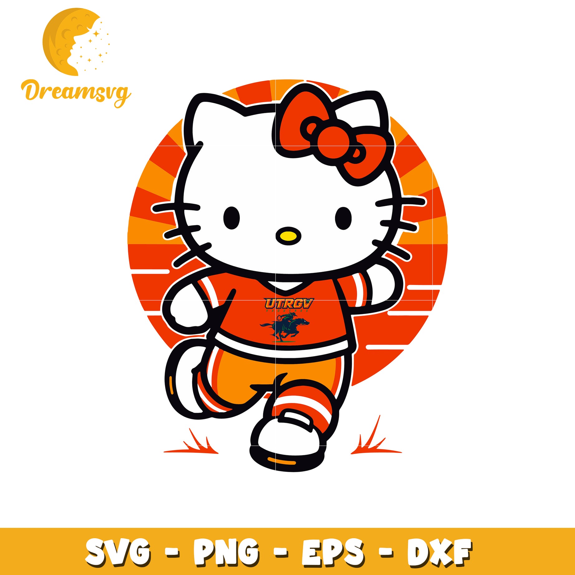 Hello Kitty SVG Design for UTRGV Fans and Crafts
