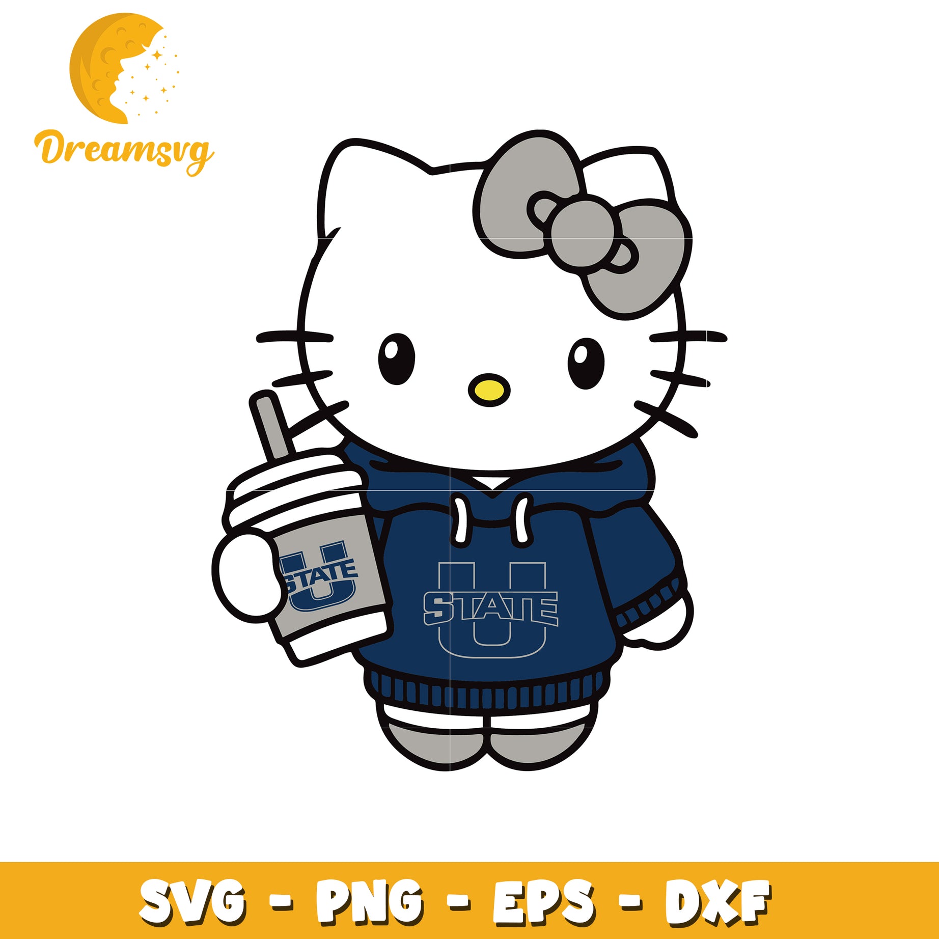 Hello Kitty SVG Design for University State Fans