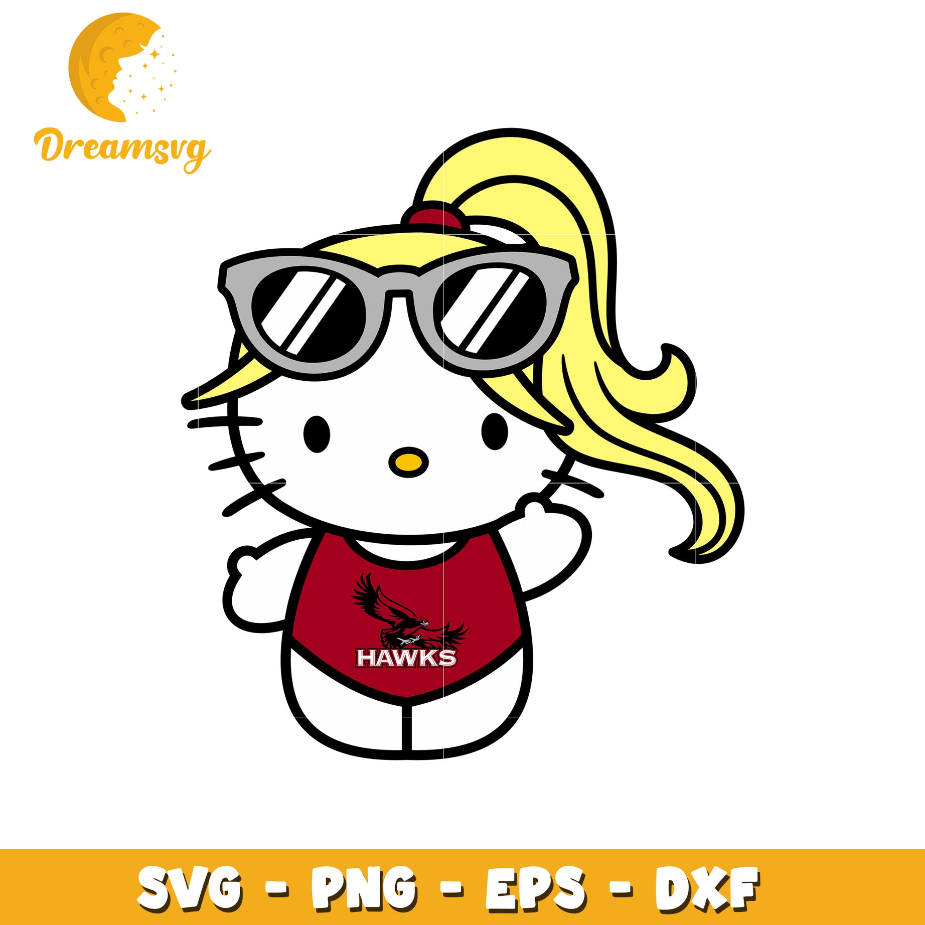 Hello Kitty SVG Design with Sunglasses and Style