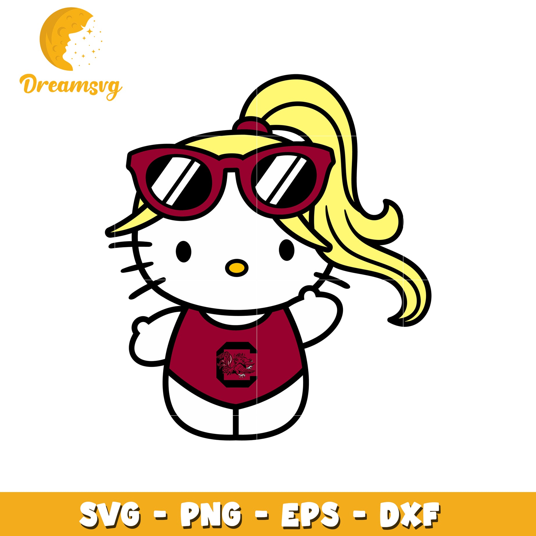 Hello Kitty SVG Gamecock Design
