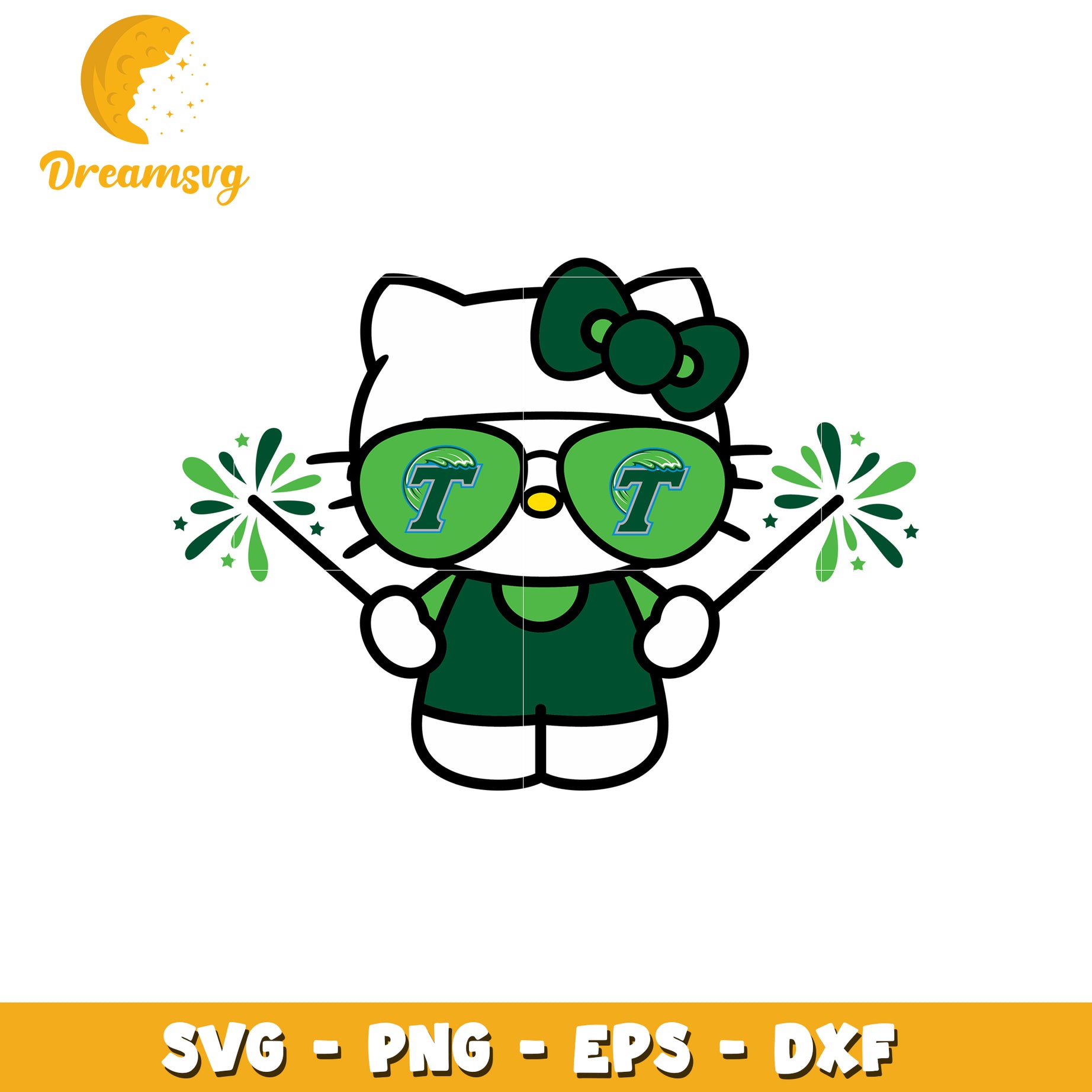 Hello Kitty SVG Green Team Design