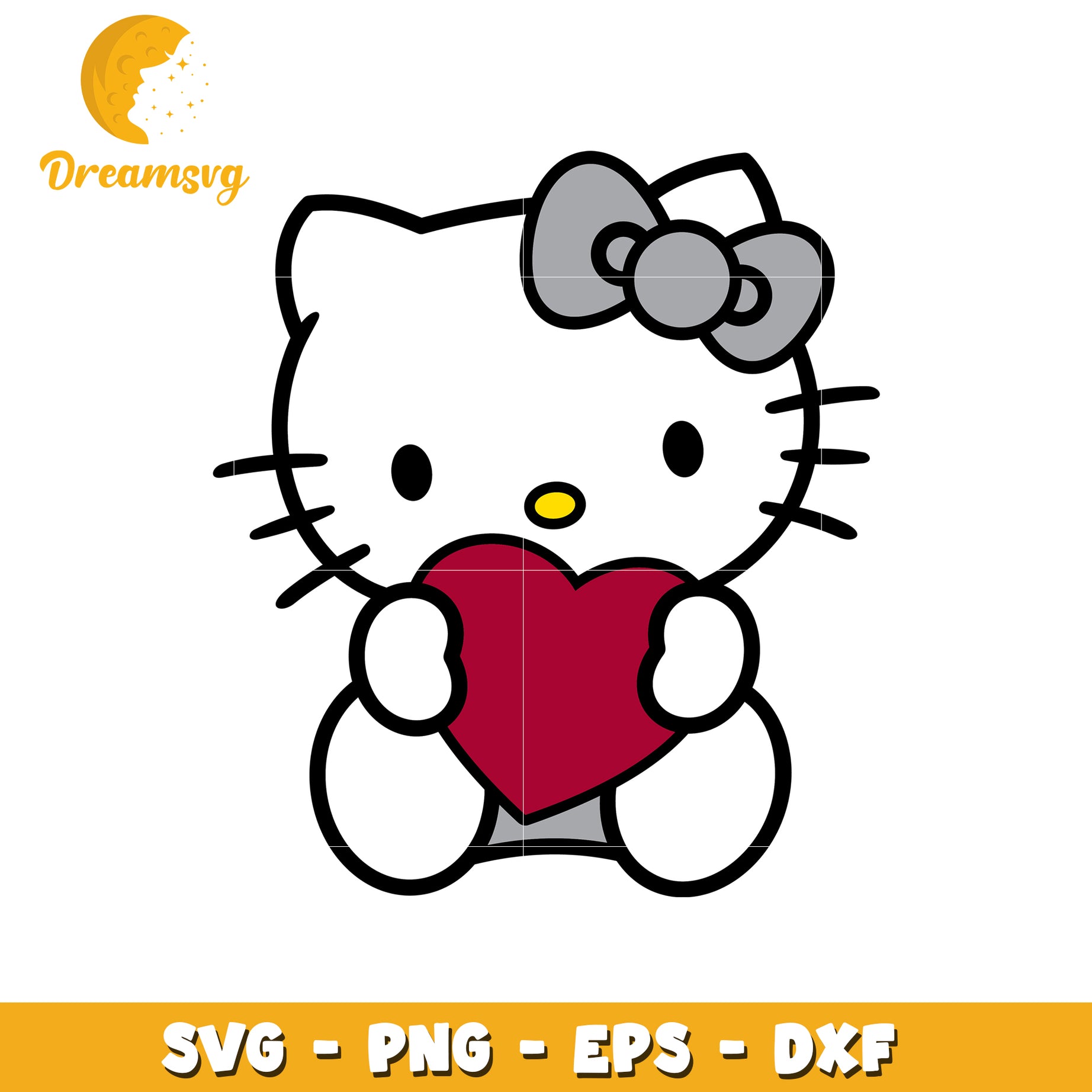 Hello Kitty SVG Heart Design