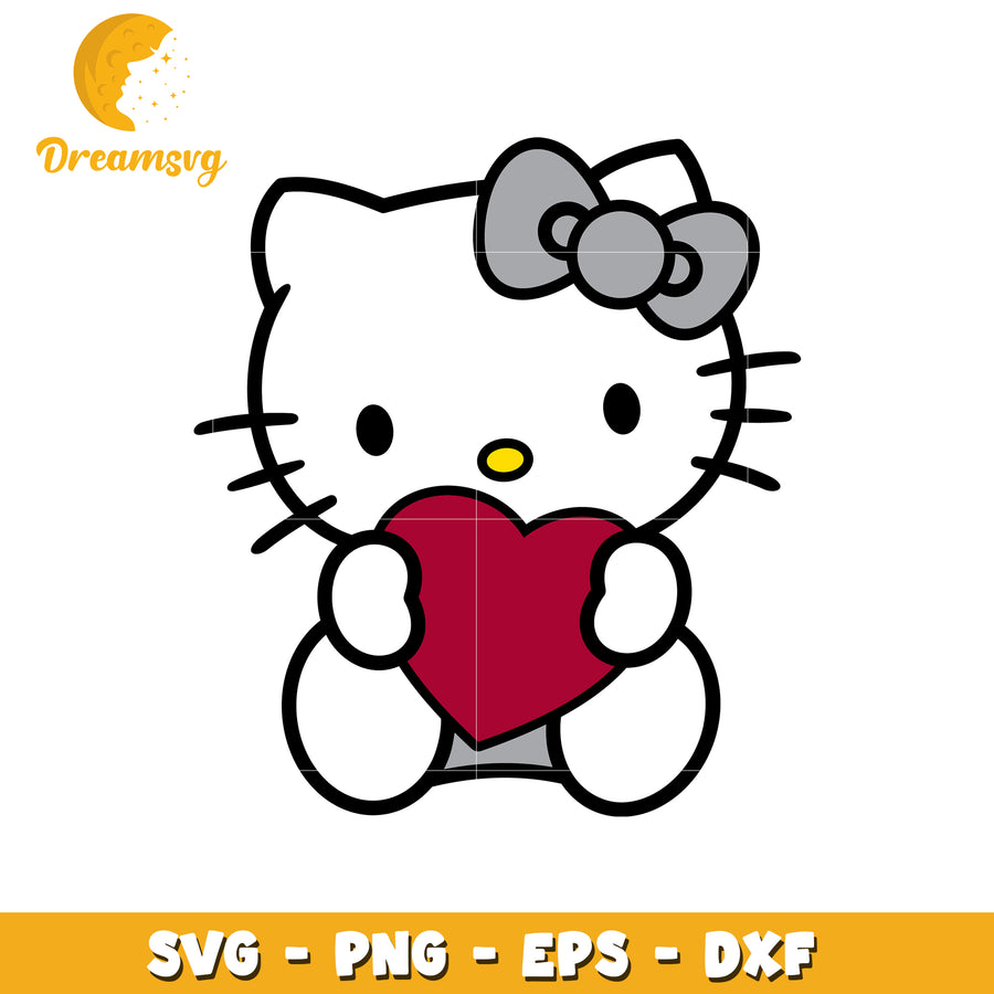 Hello Kitty SVG Heart Design