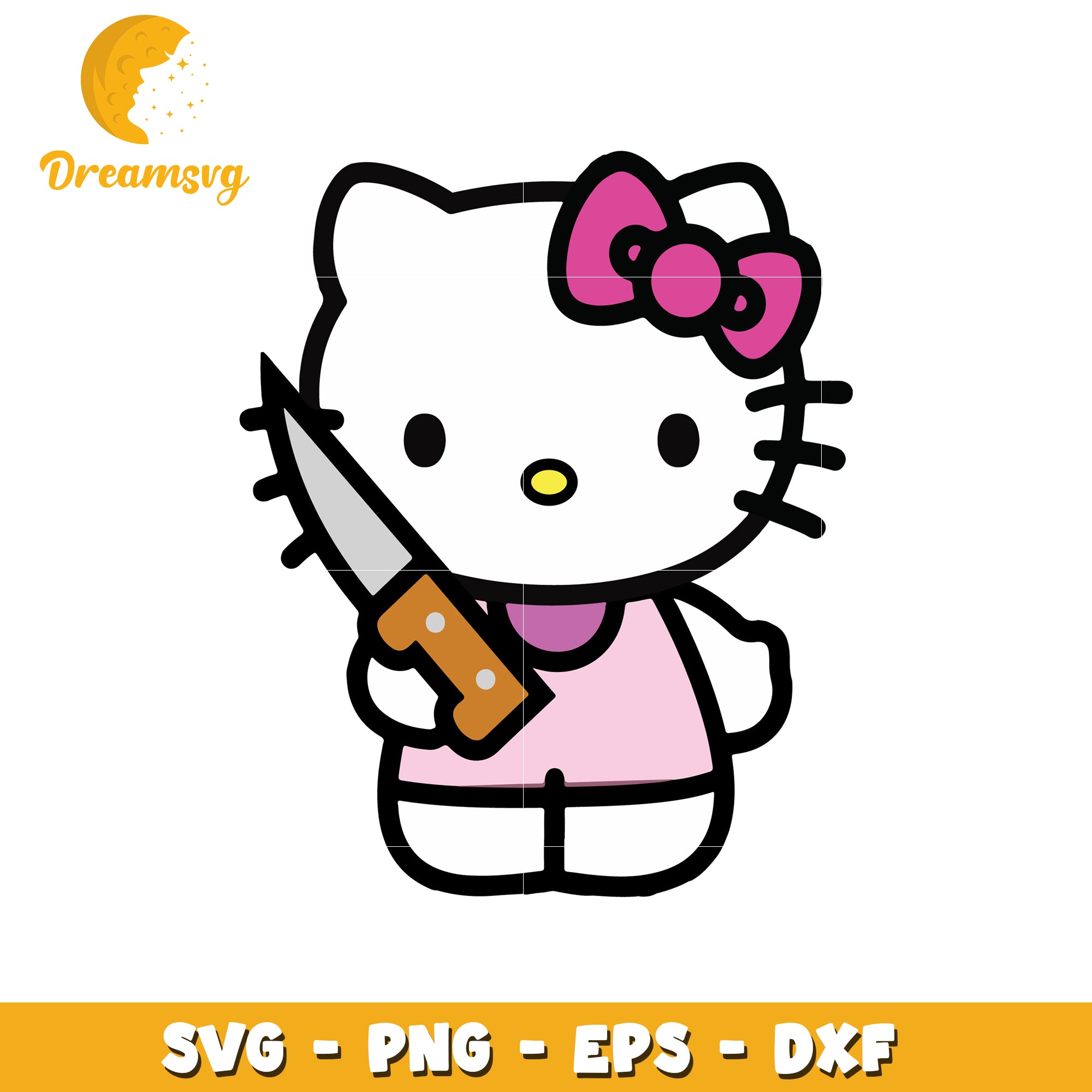 Hello Kitty SVG Knife PNG EPS DXF Cut File