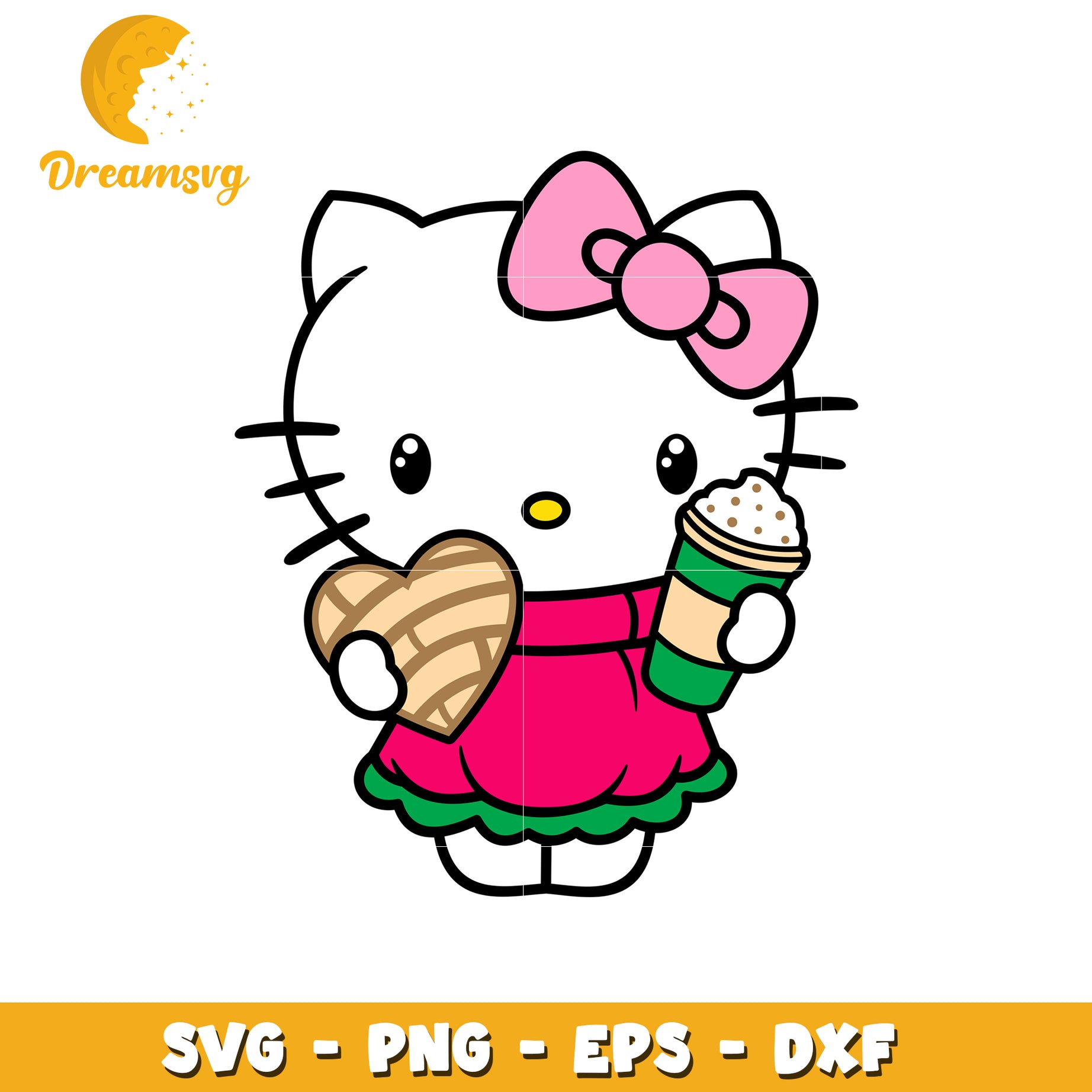 Hello Kitty SVG PNG EPS DXF Cut File