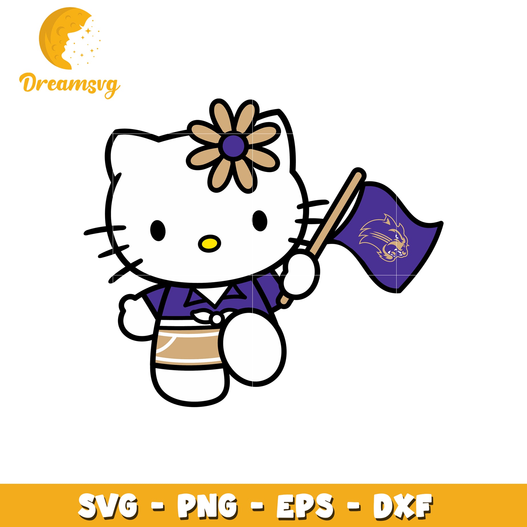Hello Kitty SVG School Spirit Design