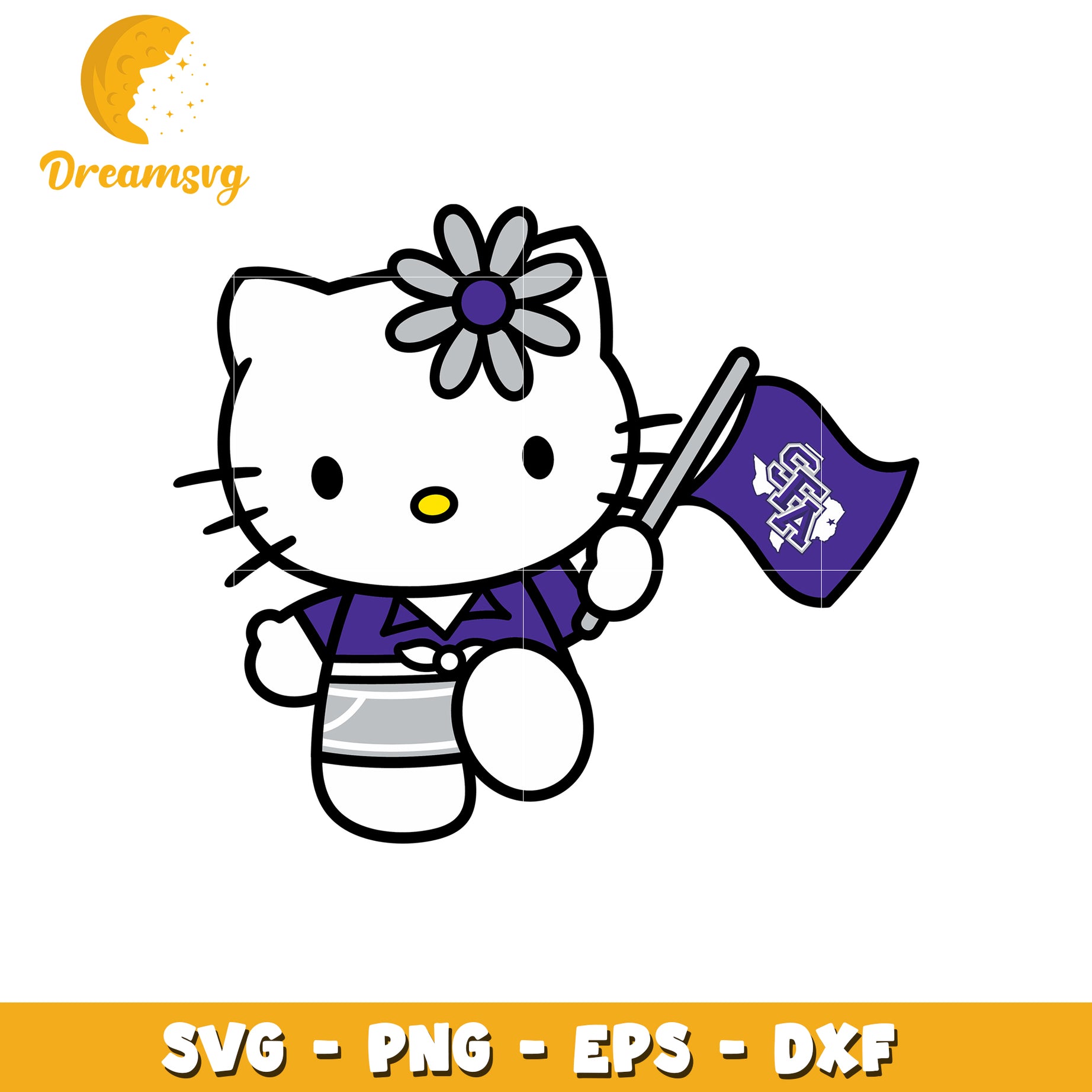 Hello Kitty SVG Texas A&M Design
