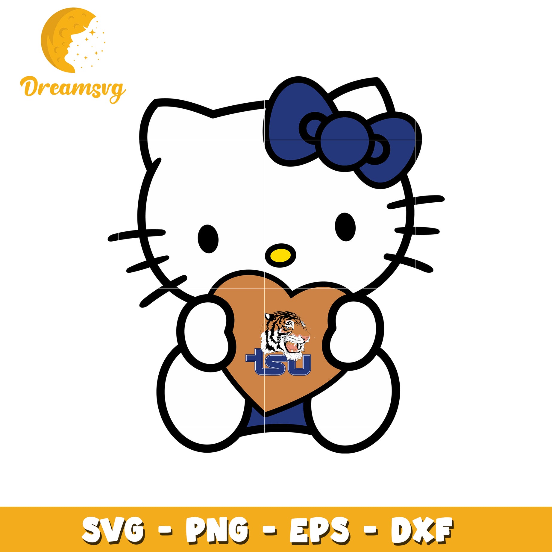 Hello Kitty SVG Tiger Heart Design