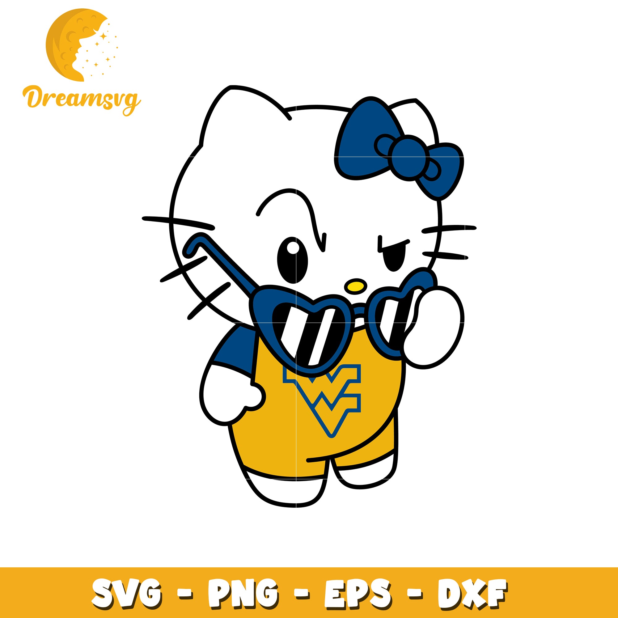 Hello Kitty SVG West Virginia Design
