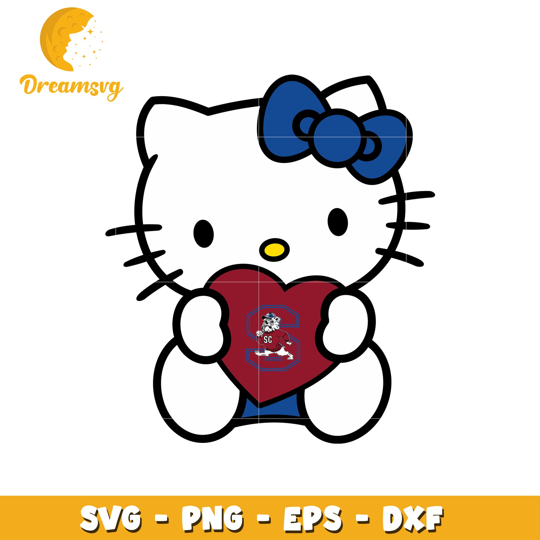 Hello Kitty SVG with Bulldog Design
