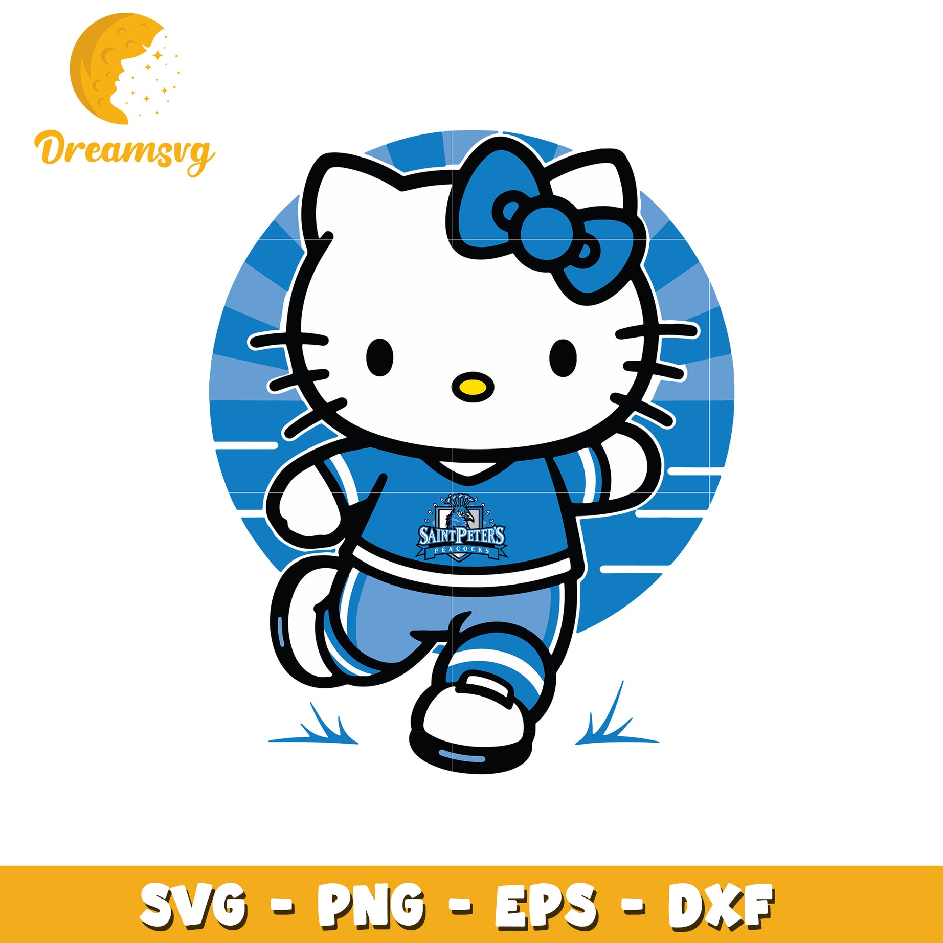 Hello Kitty Saint Peters Peacocks SVG Design File