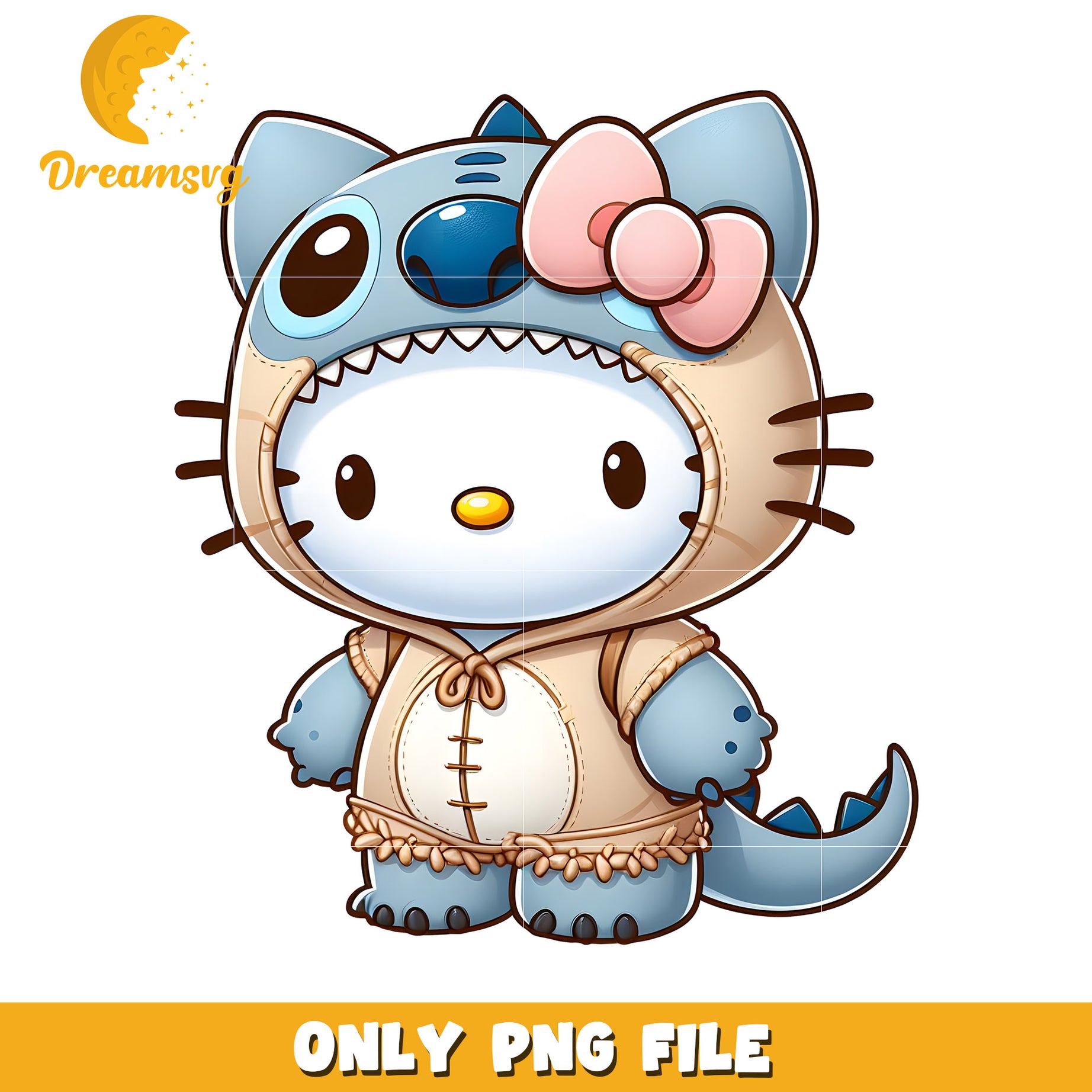 Hello Kitty Shark Costume PNG