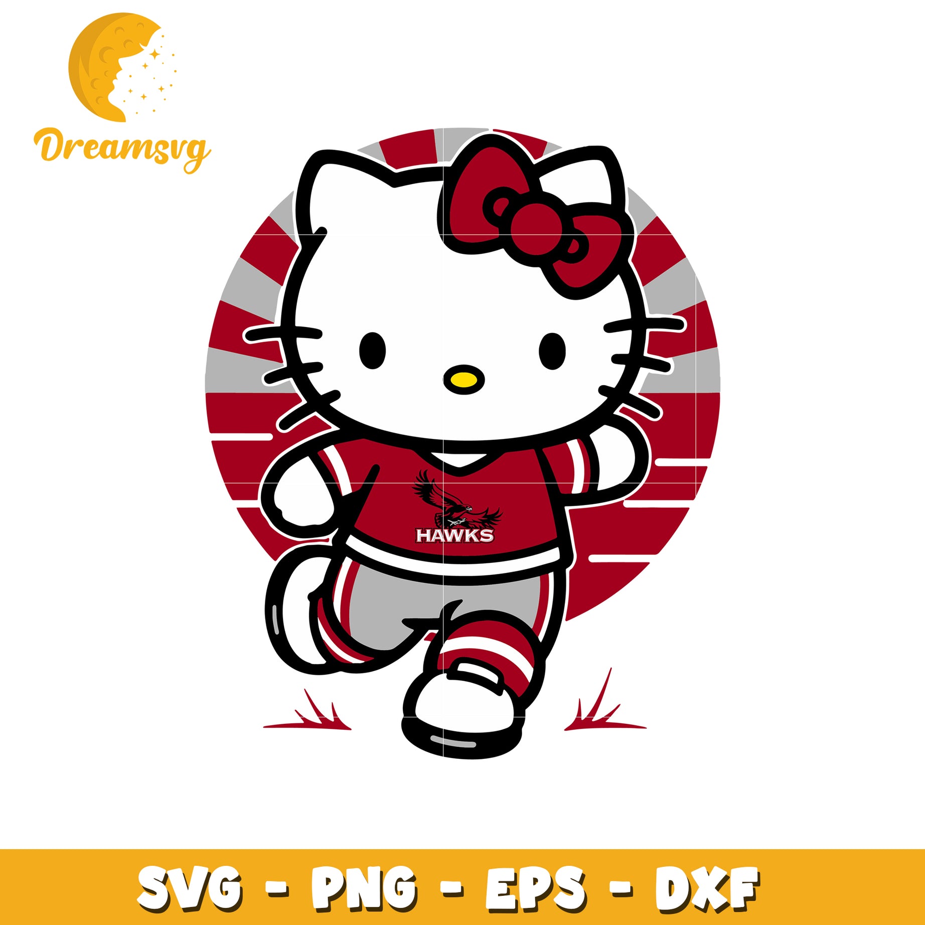 Hello Kitty Soccer SVG Design for Kids Sports Fans