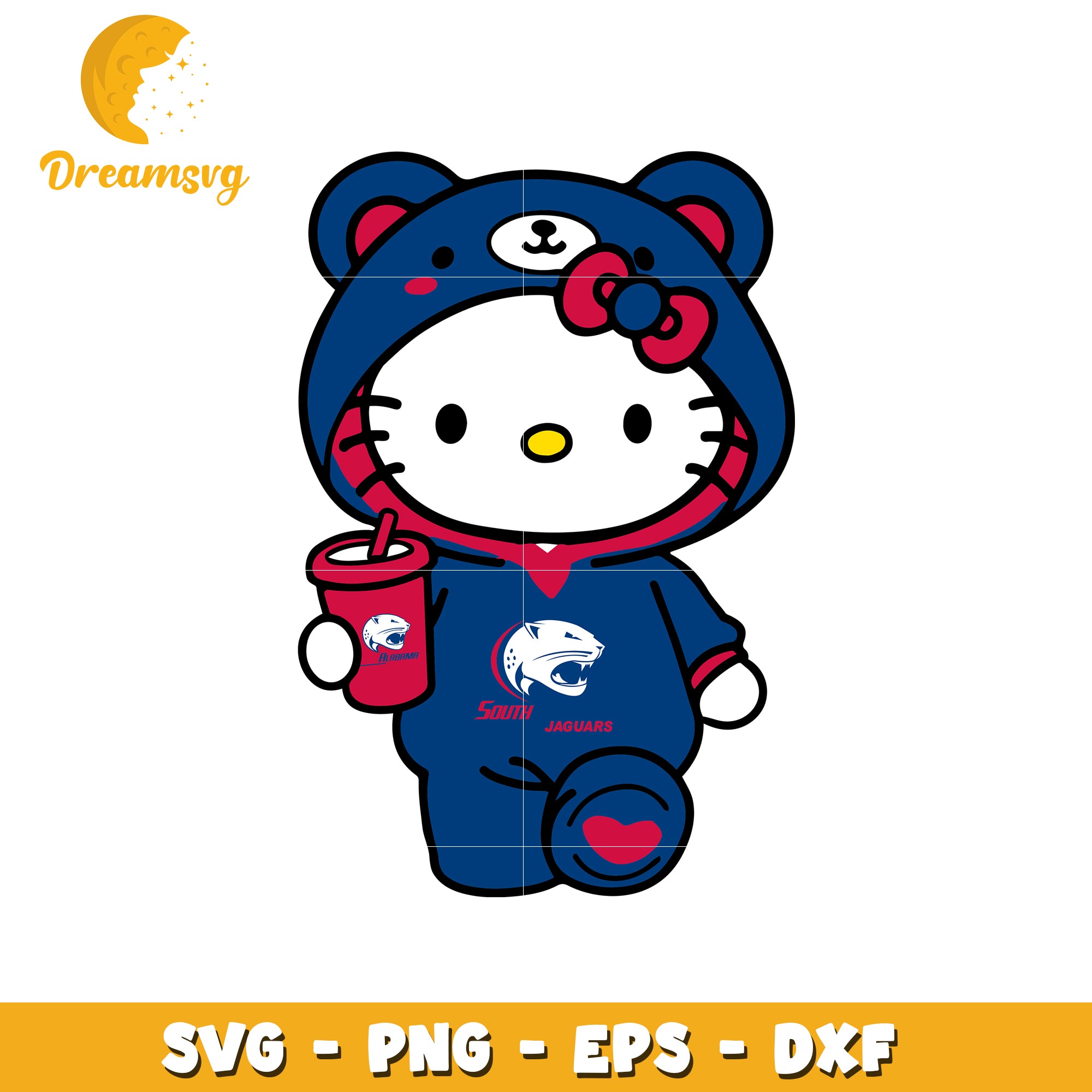 Hello Kitty South Jaguars SVG