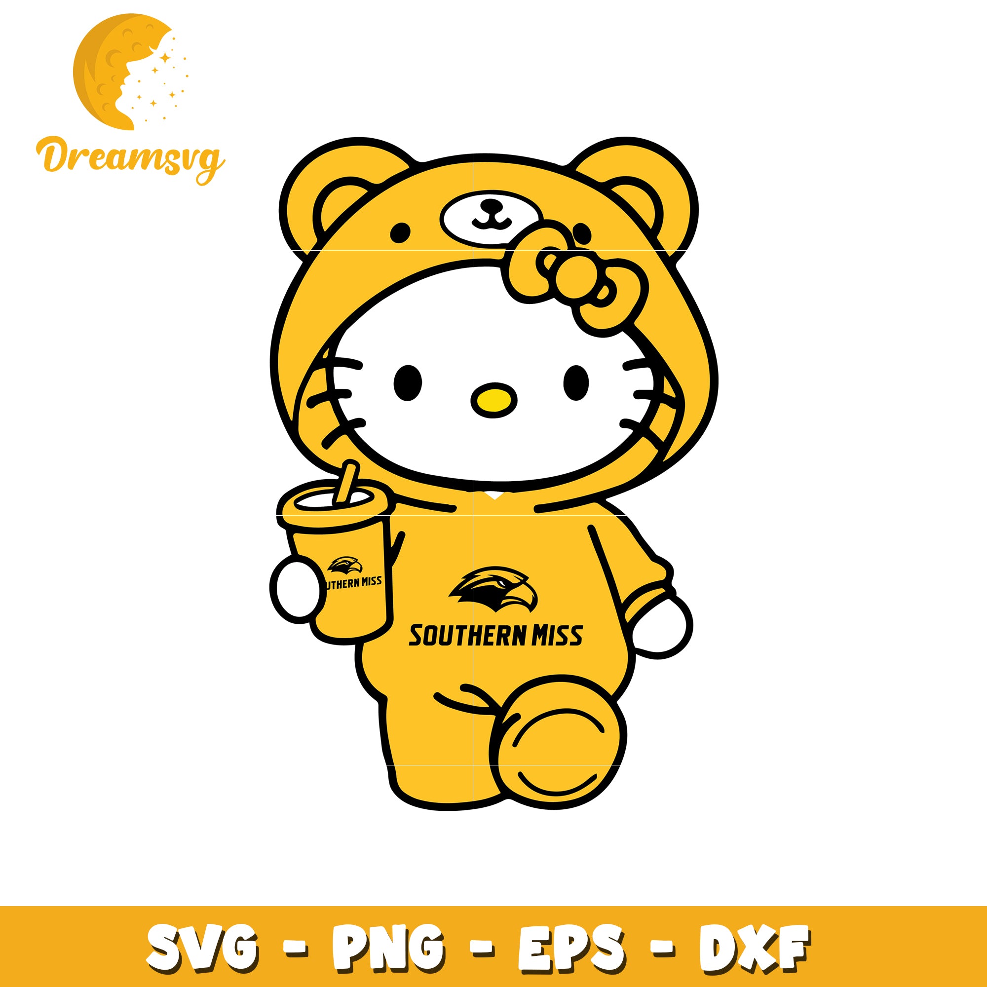 Hello Kitty Southern Miss SVG