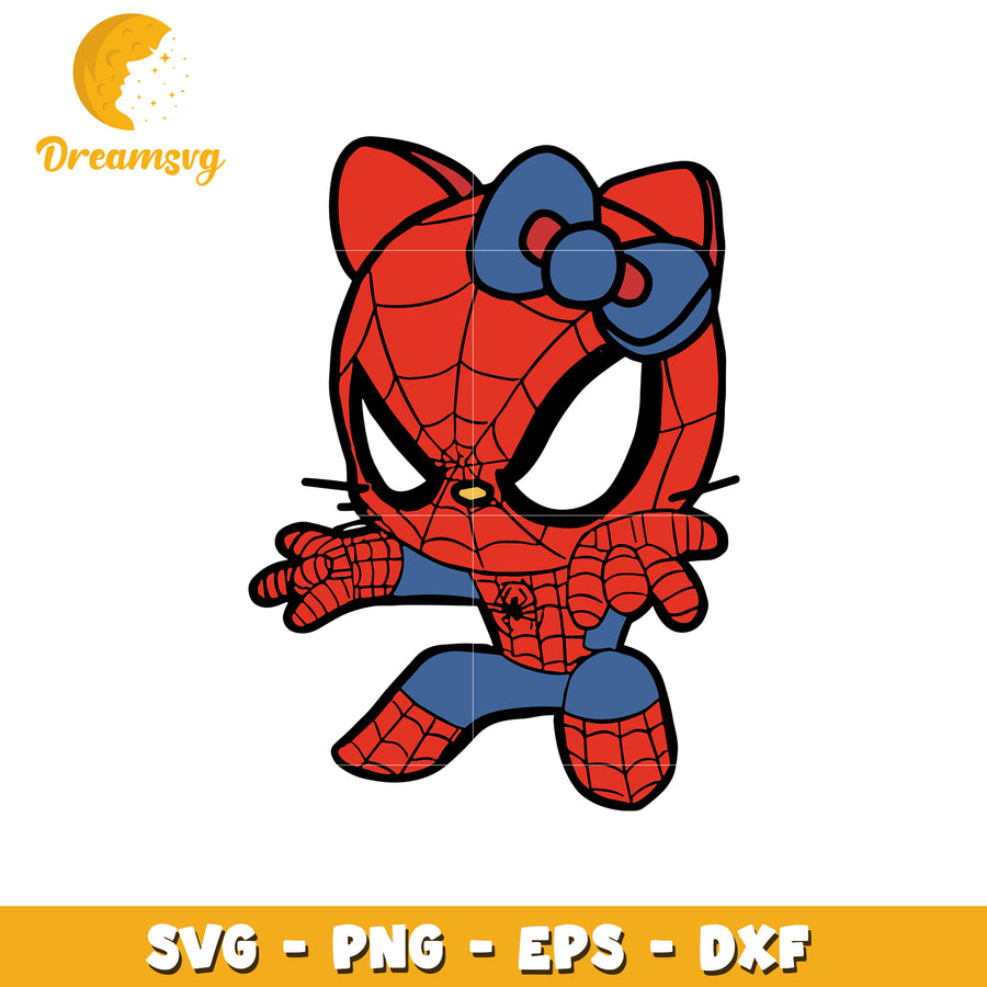 Hello Kitty Spider-Man SVG Cut File