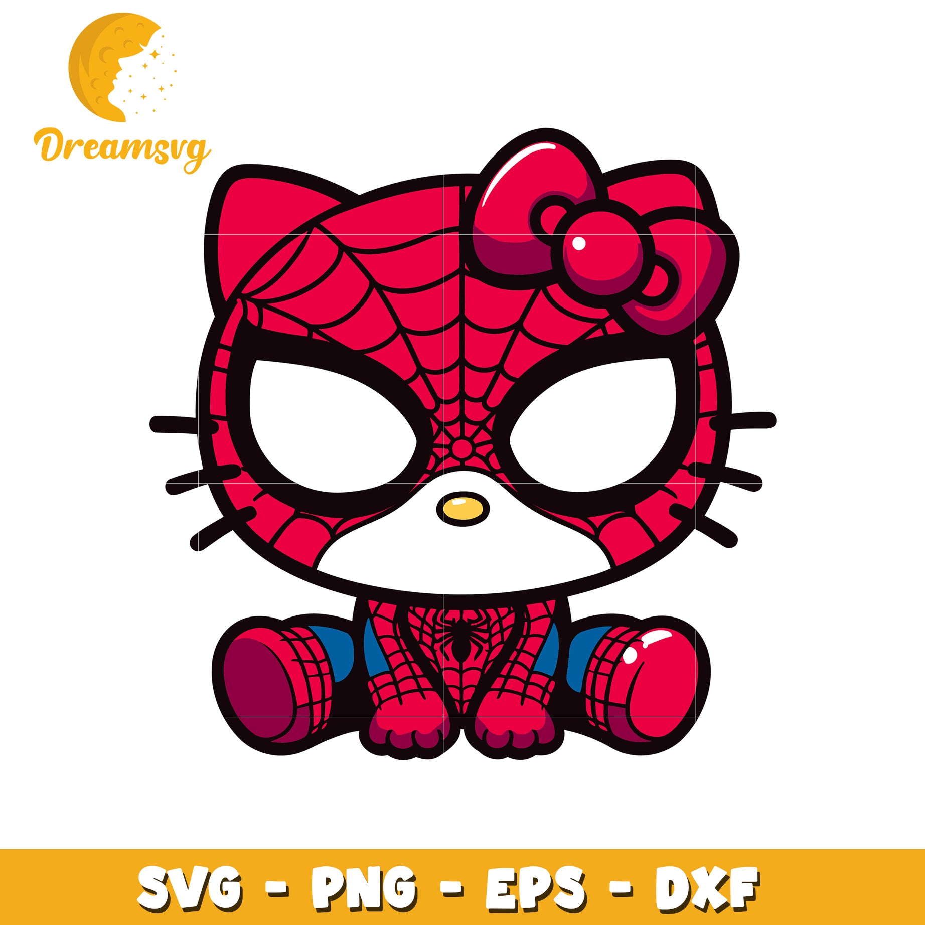 Hello Kitty SpiderMan SVG Cut File