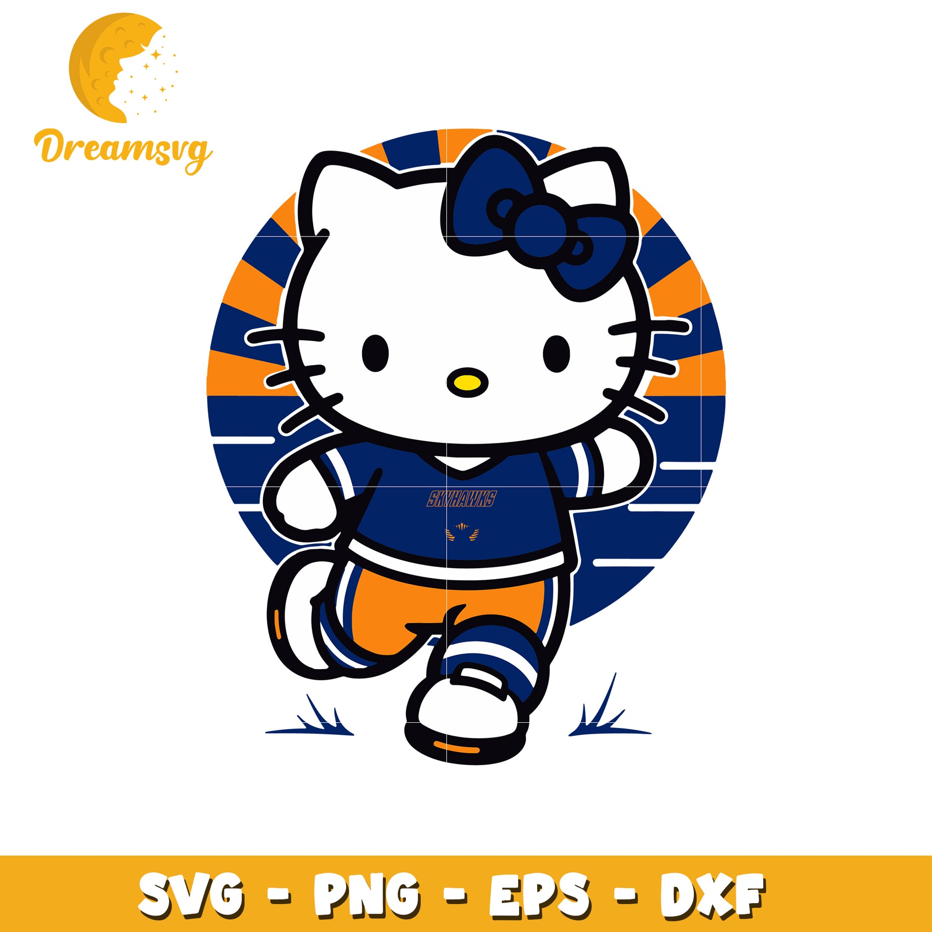 Hello Kitty Sports SVG Design for Kids Apparel