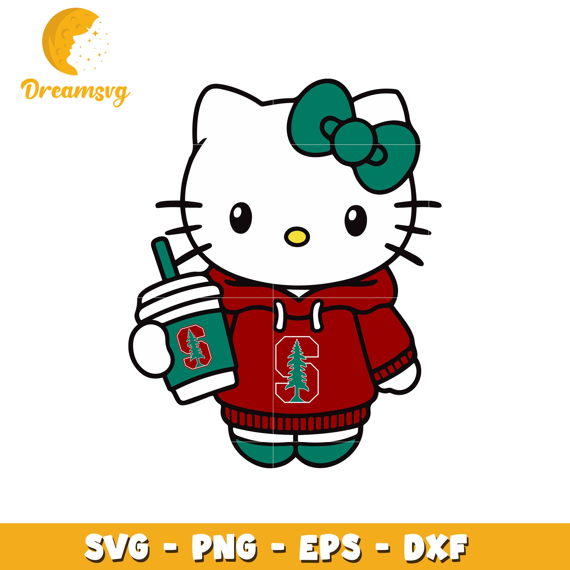 Hello Kitty Stanford SVG Design for Fans and Crafters