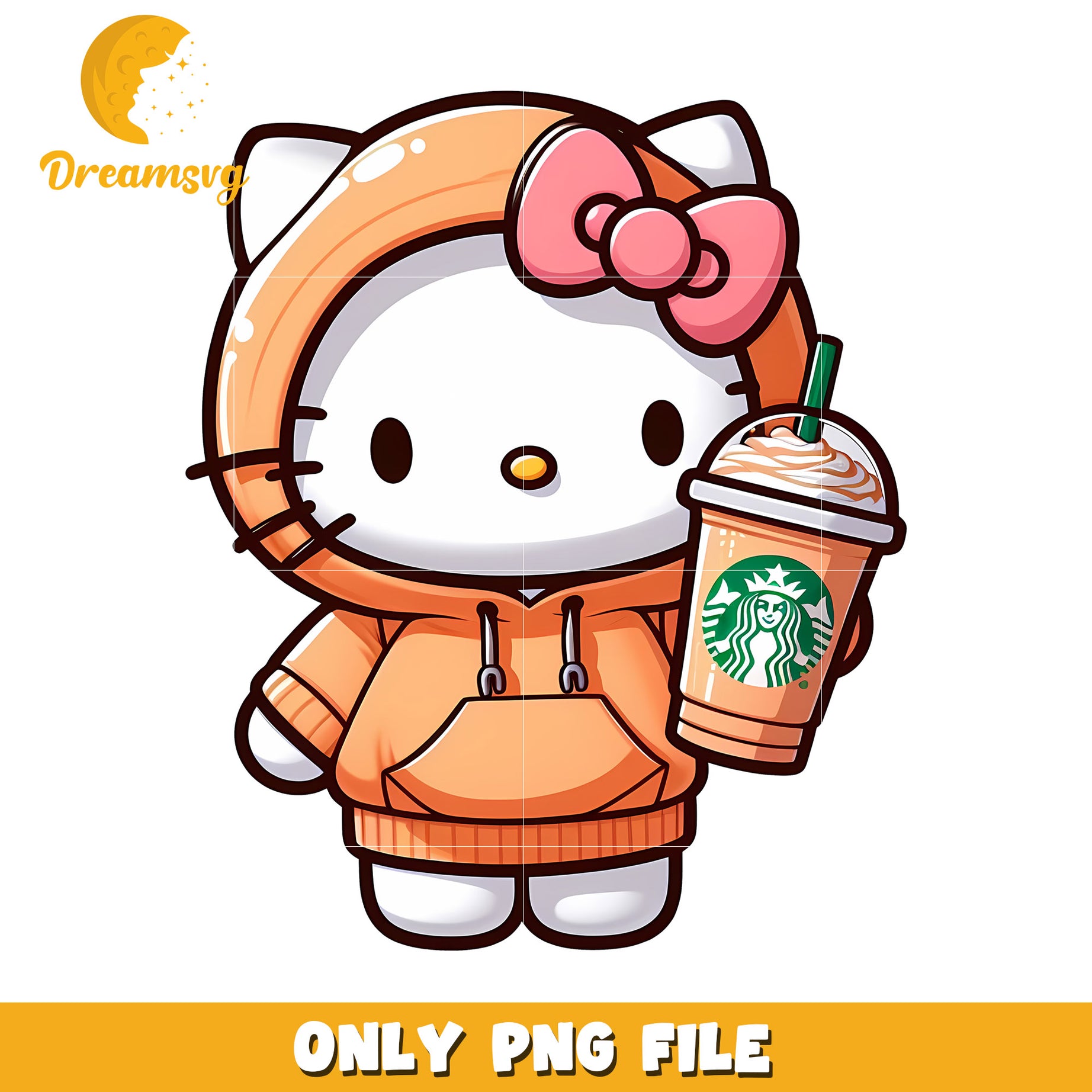 Hello Kitty Starbucks PNG  Autumn Hoodie