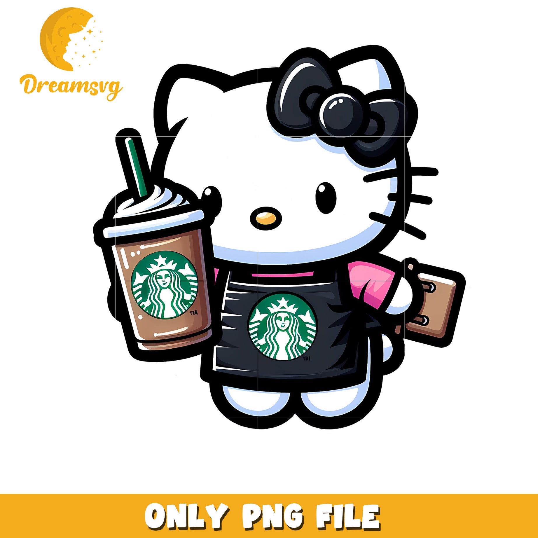 Hello Kitty Starbucks PNG File for Cute Coffee Lovers