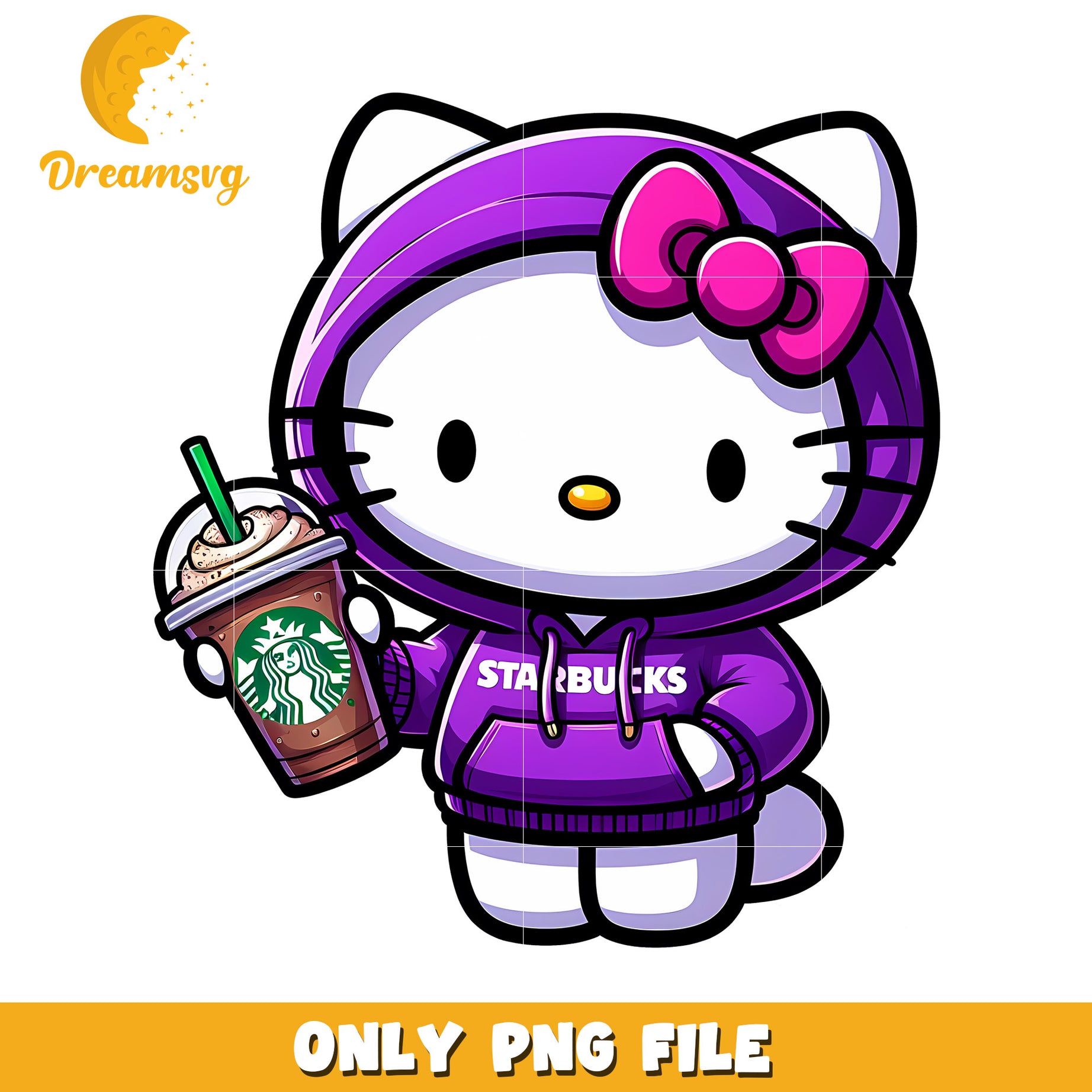 Hello Kitty Starbucks PNG Hoodie