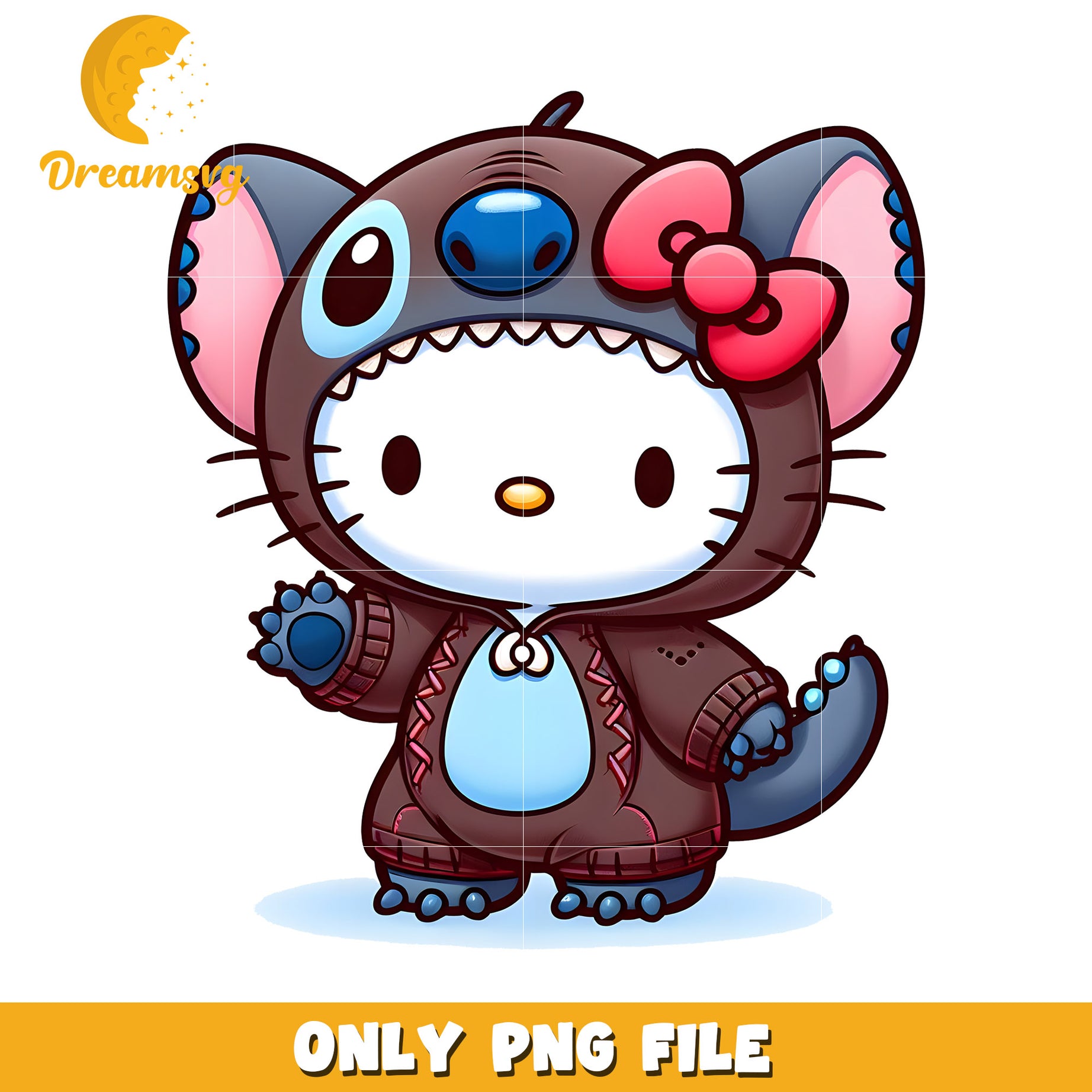 Hello Kitty Stitch Costume PNG
