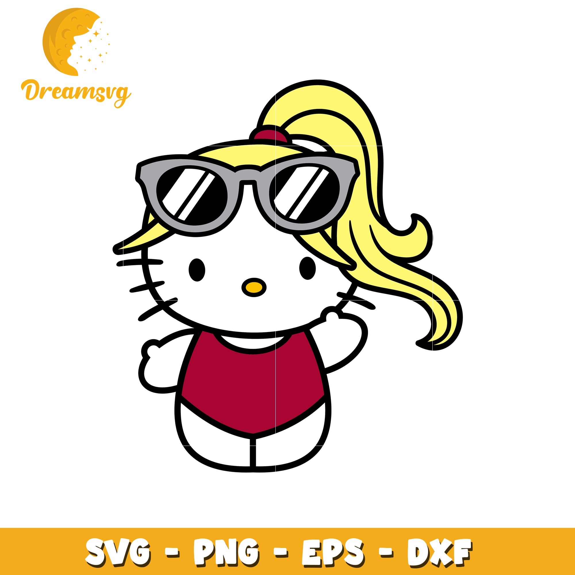 Hello Kitty Summer SVG Design for Fun Crafts