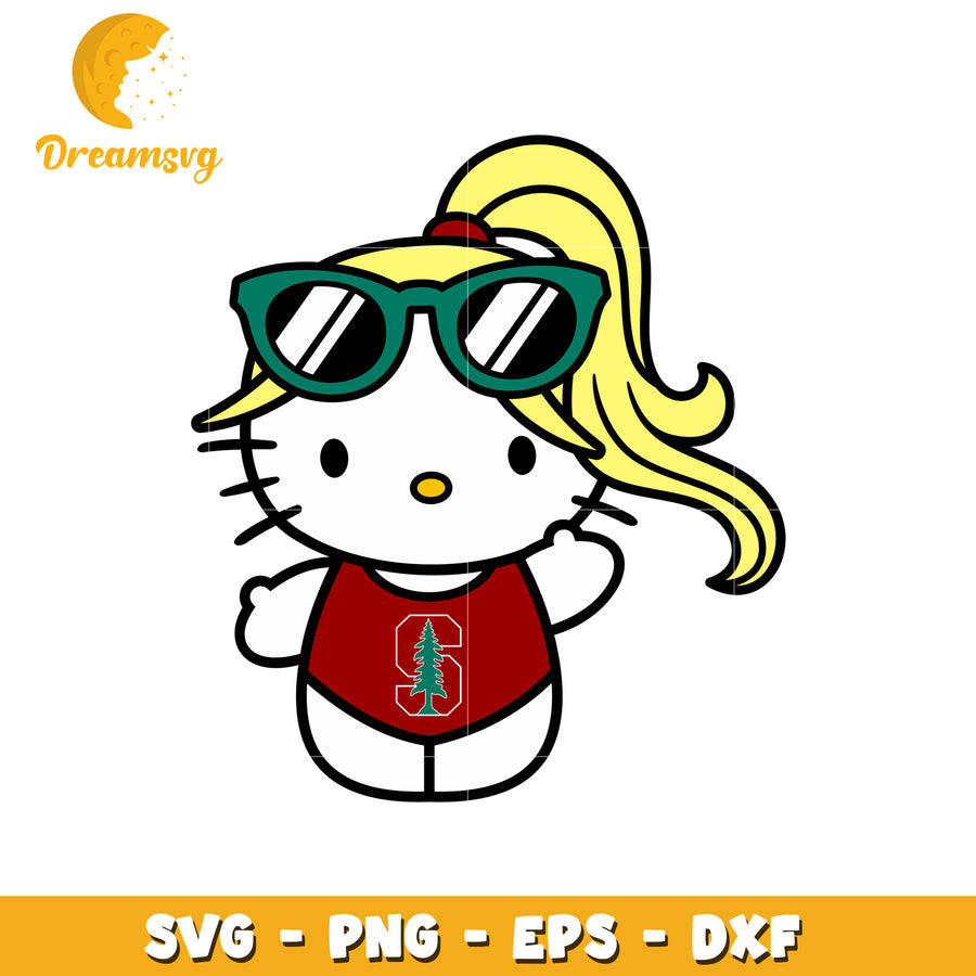 Hello Kitty Summer SVG Design with Sunglasses