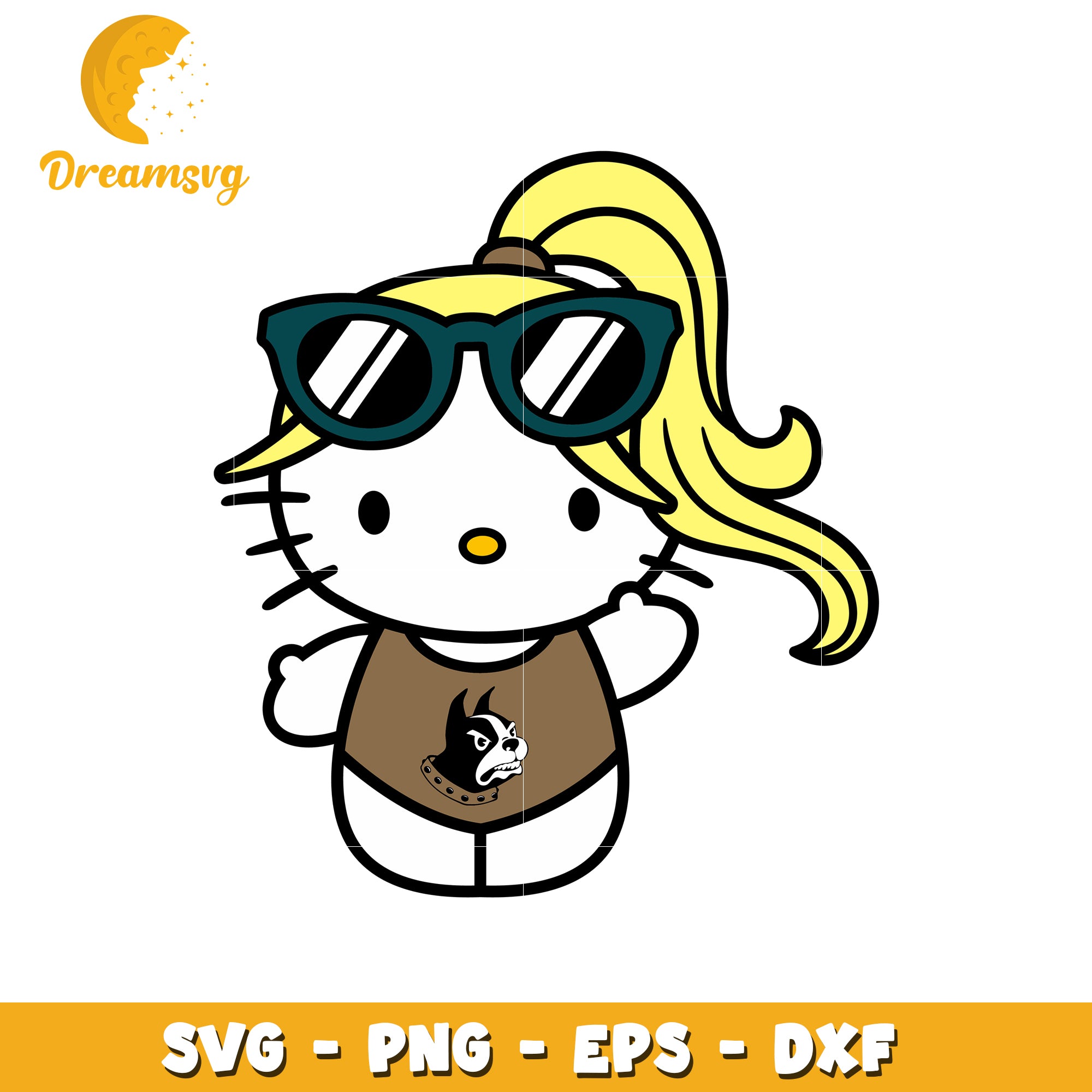 Hello Kitty Sunglasses SVG Cute Design for Crafts