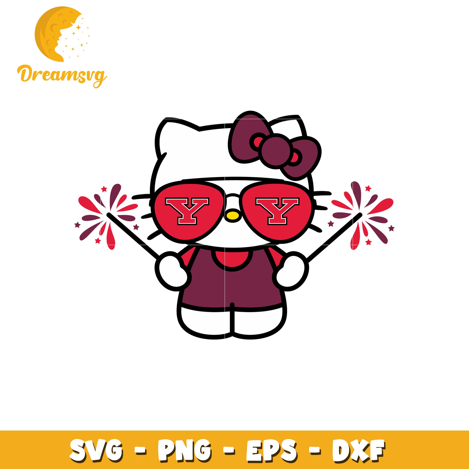 Hello Kitty Sunglasses SVG Design for Crafts 2023