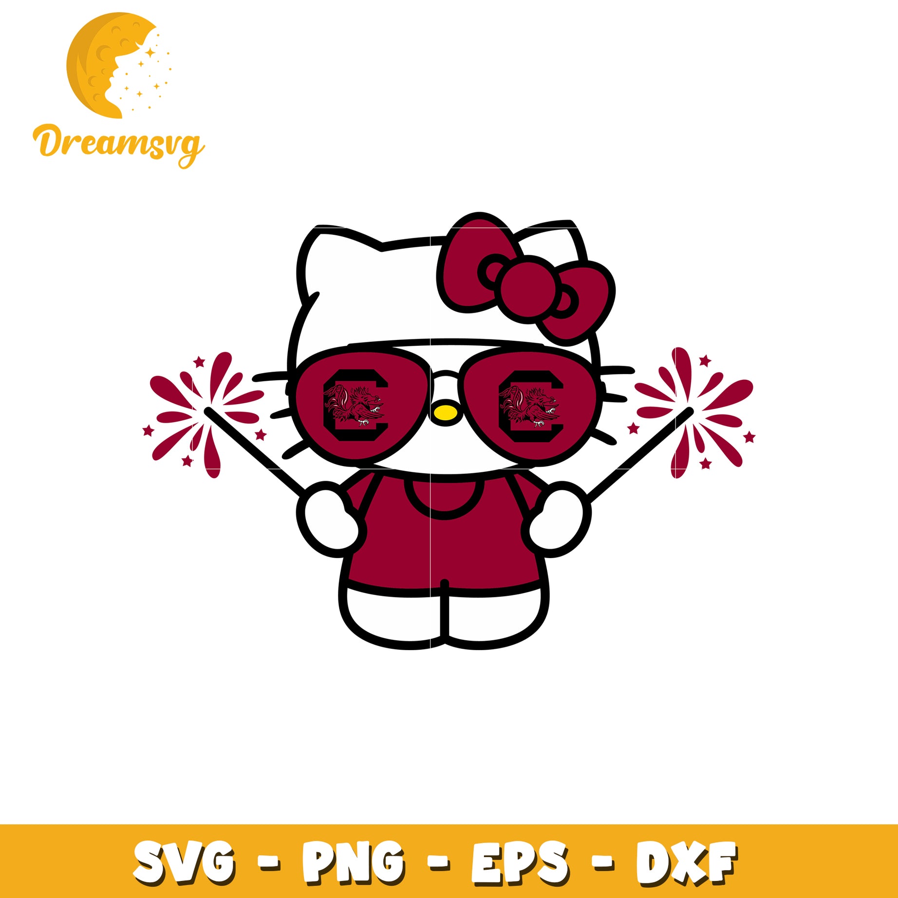 Hello Kitty Sunglasses SVG Design for Fans
