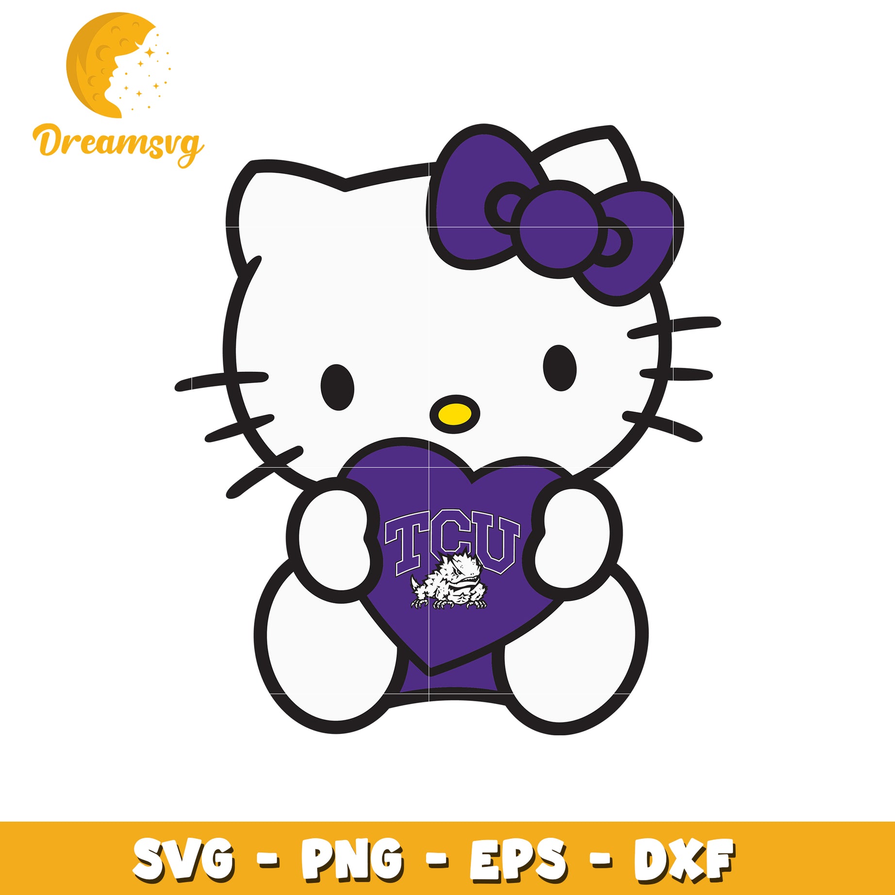 Hello Kitty TCU Heart SVG Design for Fans