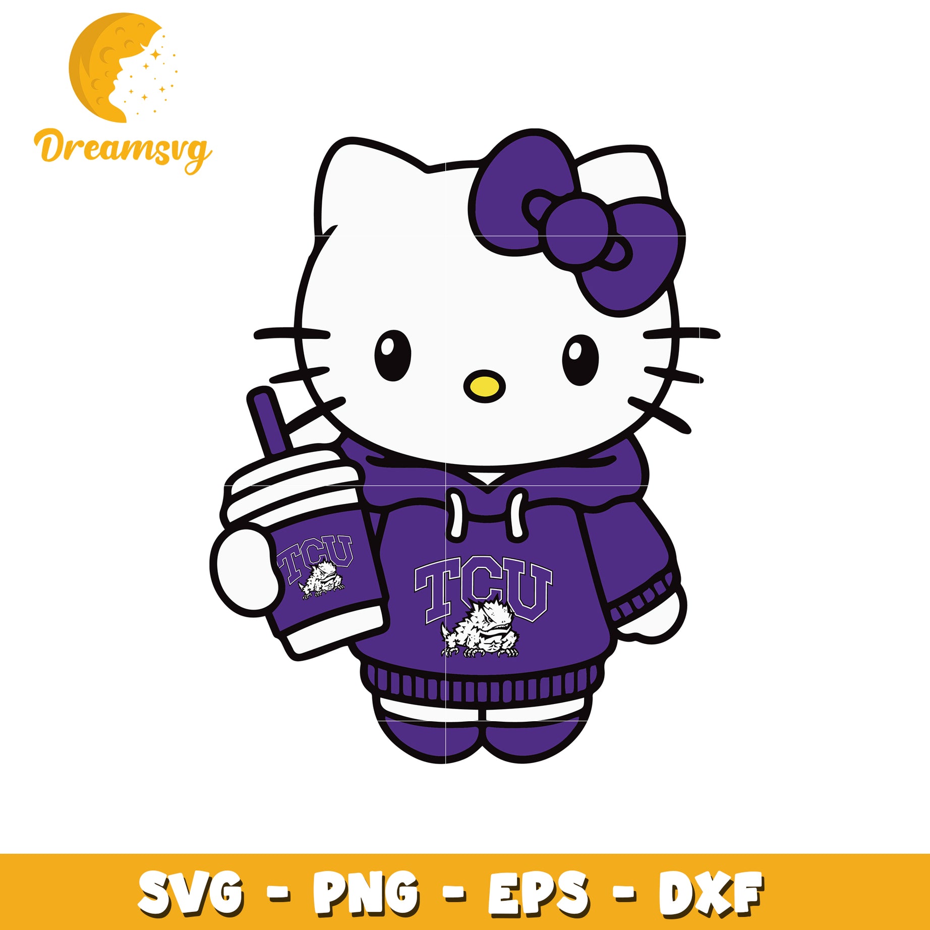 Hello Kitty TCU Hoodie SVG Design for Fans
