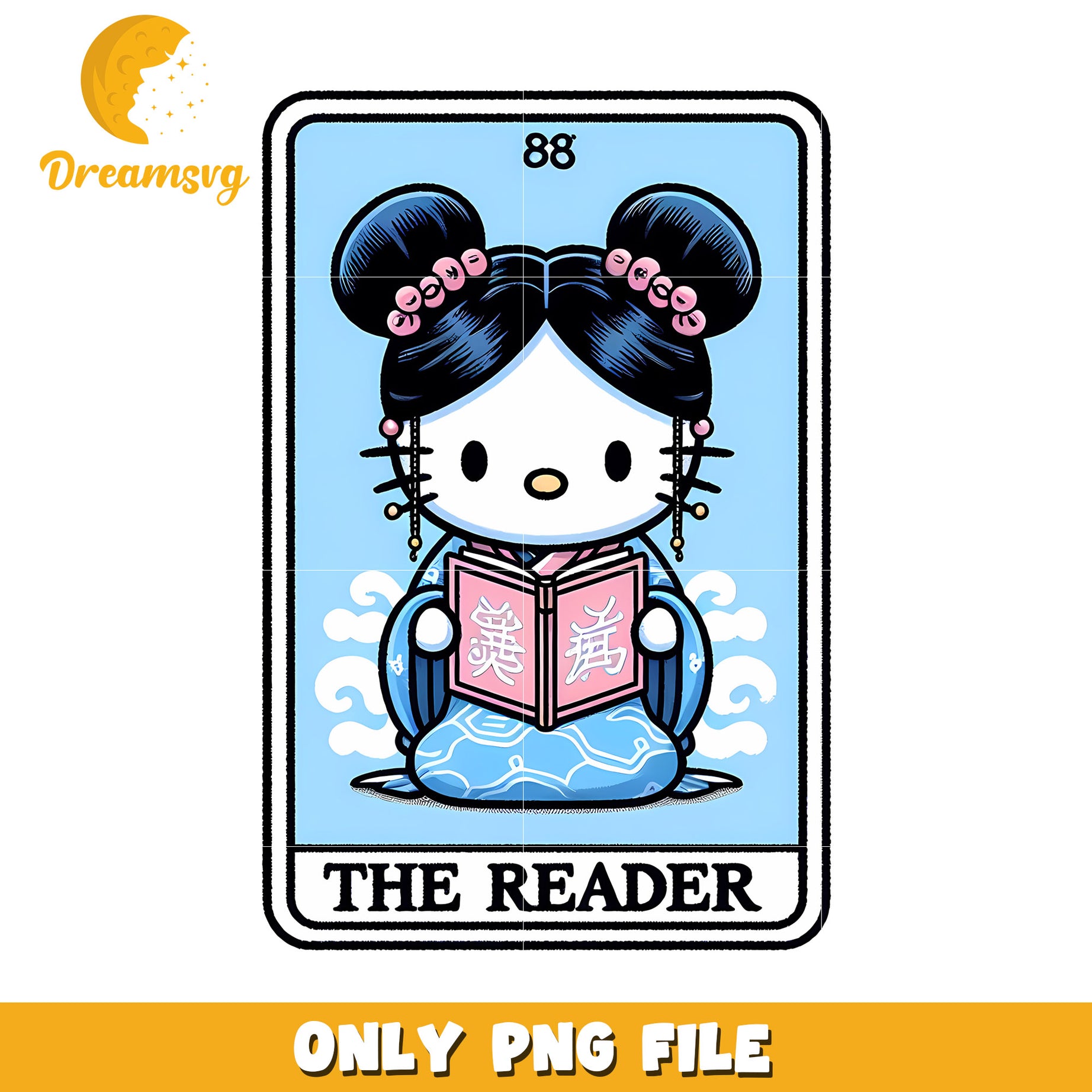 Hello Kitty Tarot Card PNG The Reader