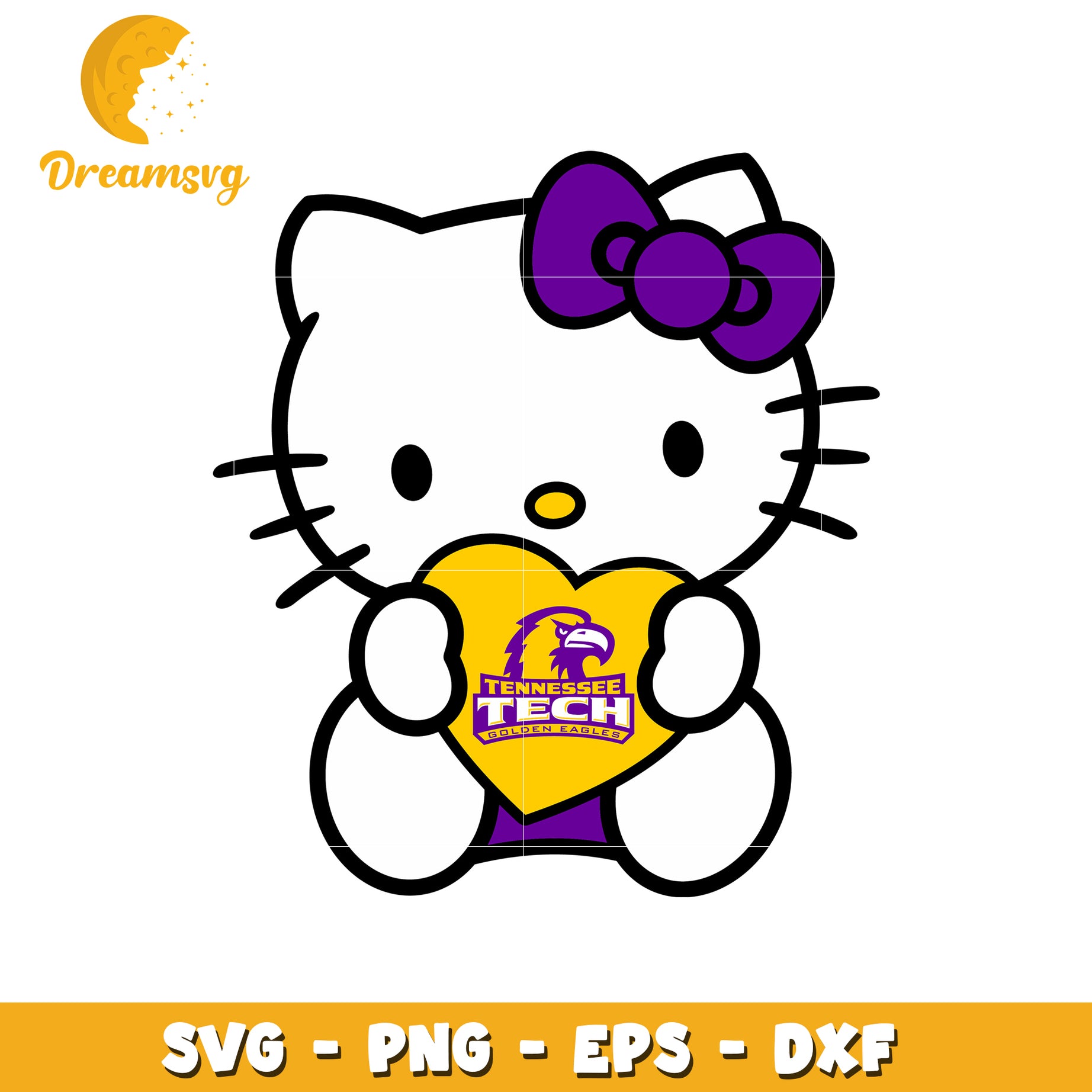 Hello Kitty Tennessee Tech SVG