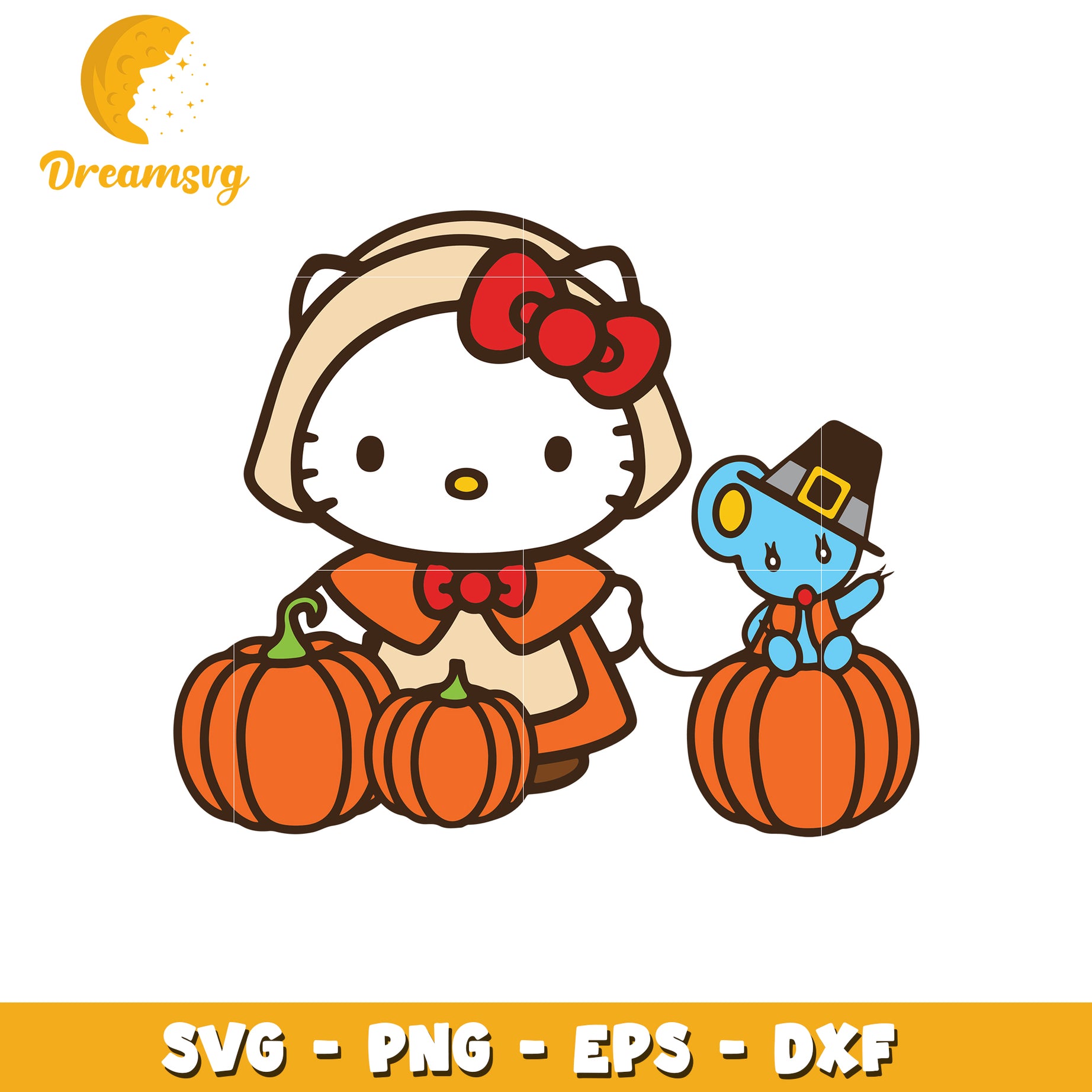 Hello Kitty Thanksgiving SVG Cut File