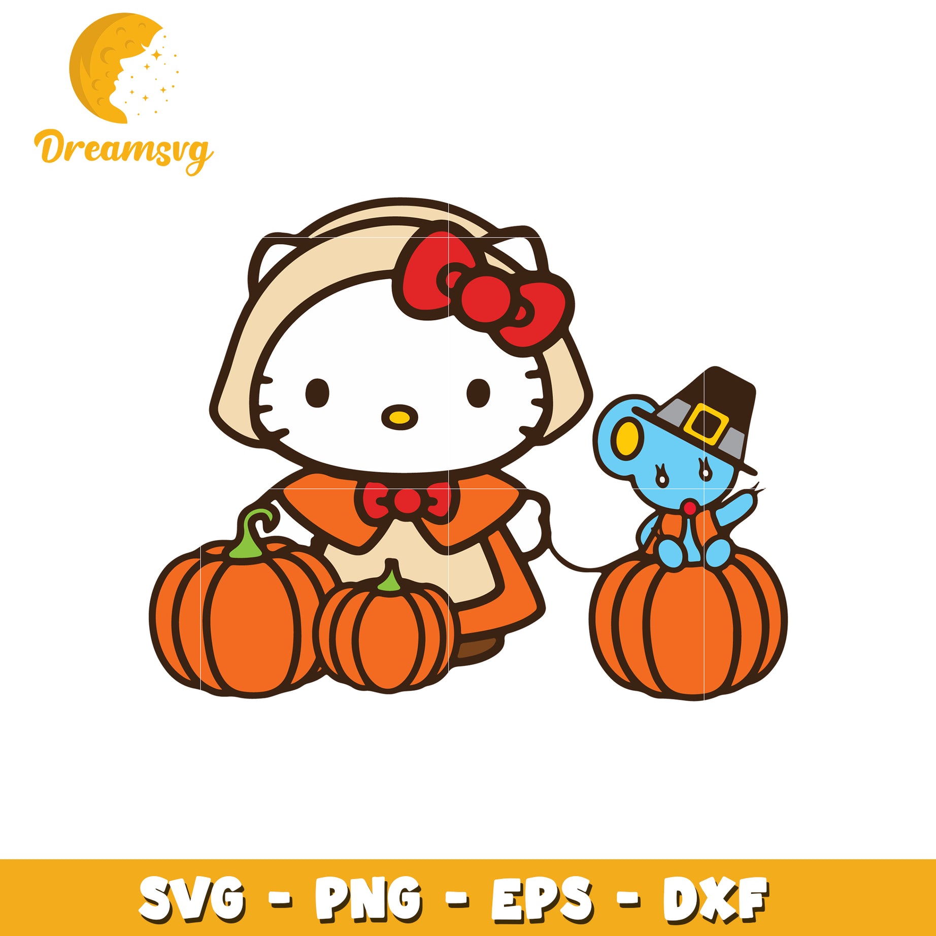 Hello Kitty Thanksgiving SVG Cut Files