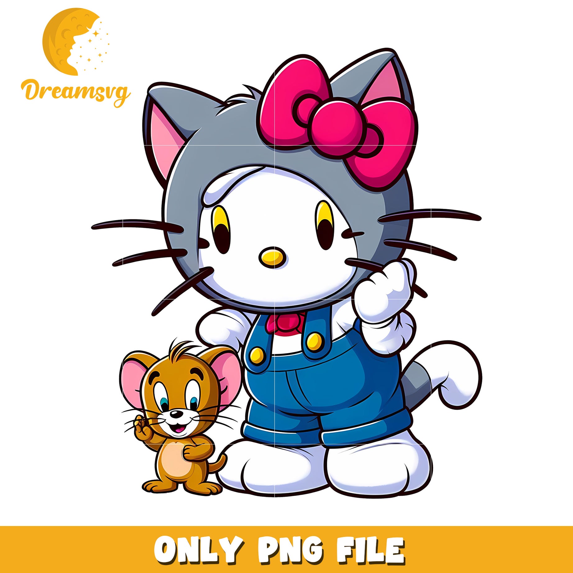 Hello Kitty Tom & Jerry PNG Cartoon