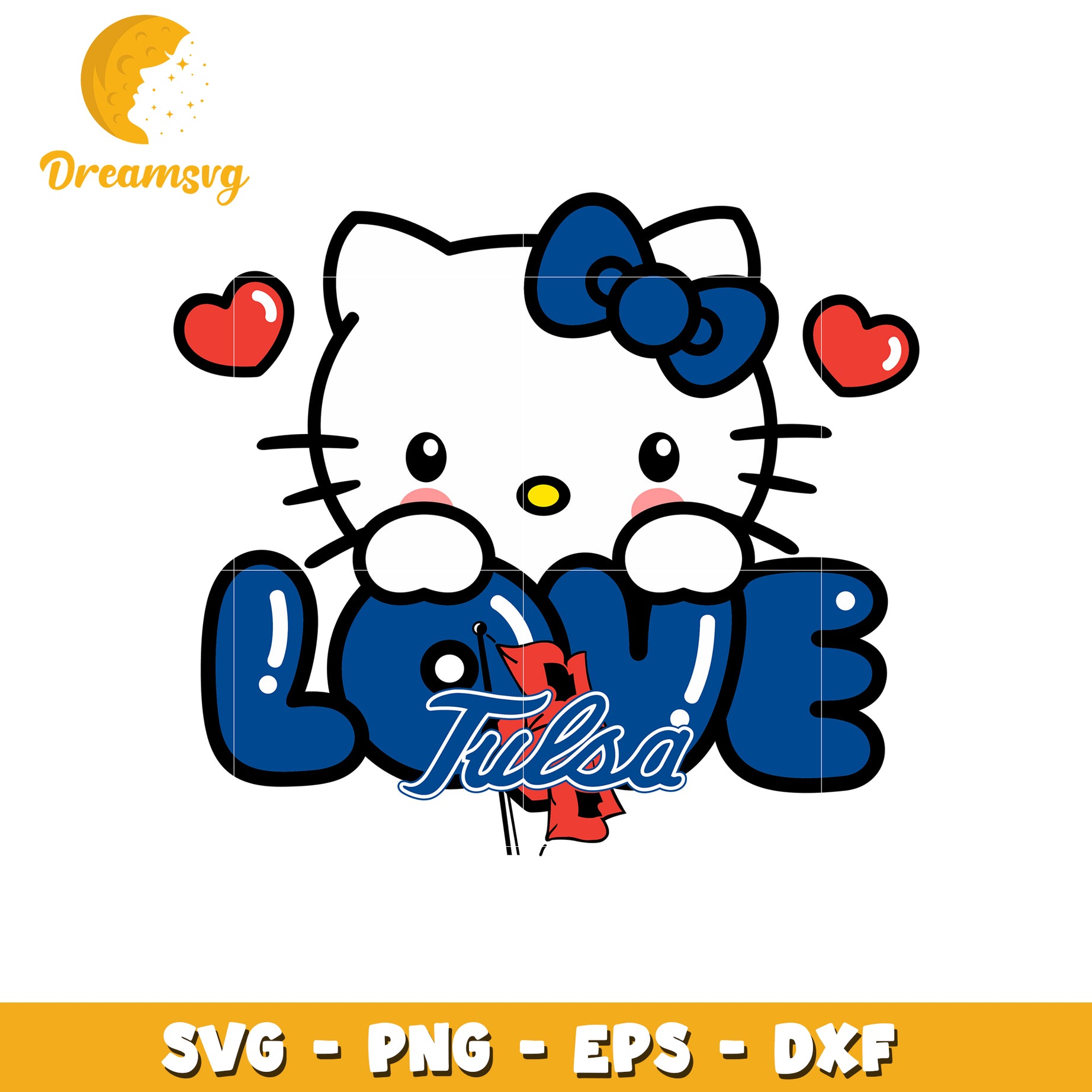 Hello Kitty Tulsa Love SVG Design
