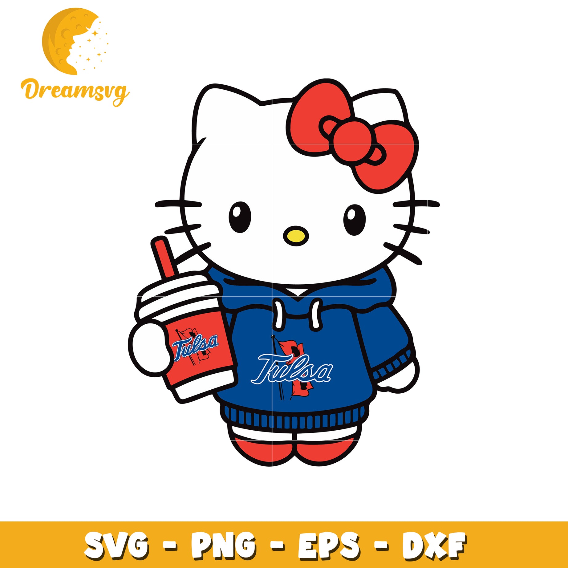 Hello Kitty Tulsa SVG Cute Design for Crafts