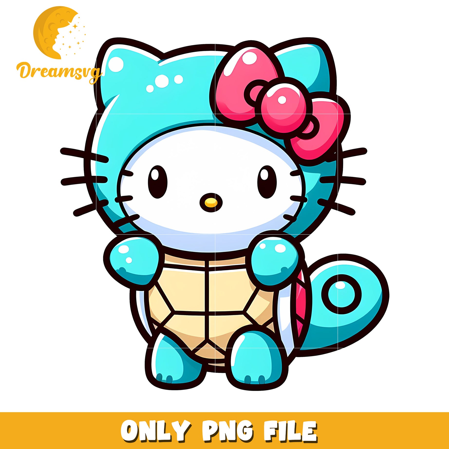 Hello Kitty Turtle PNG Cute Cartoon