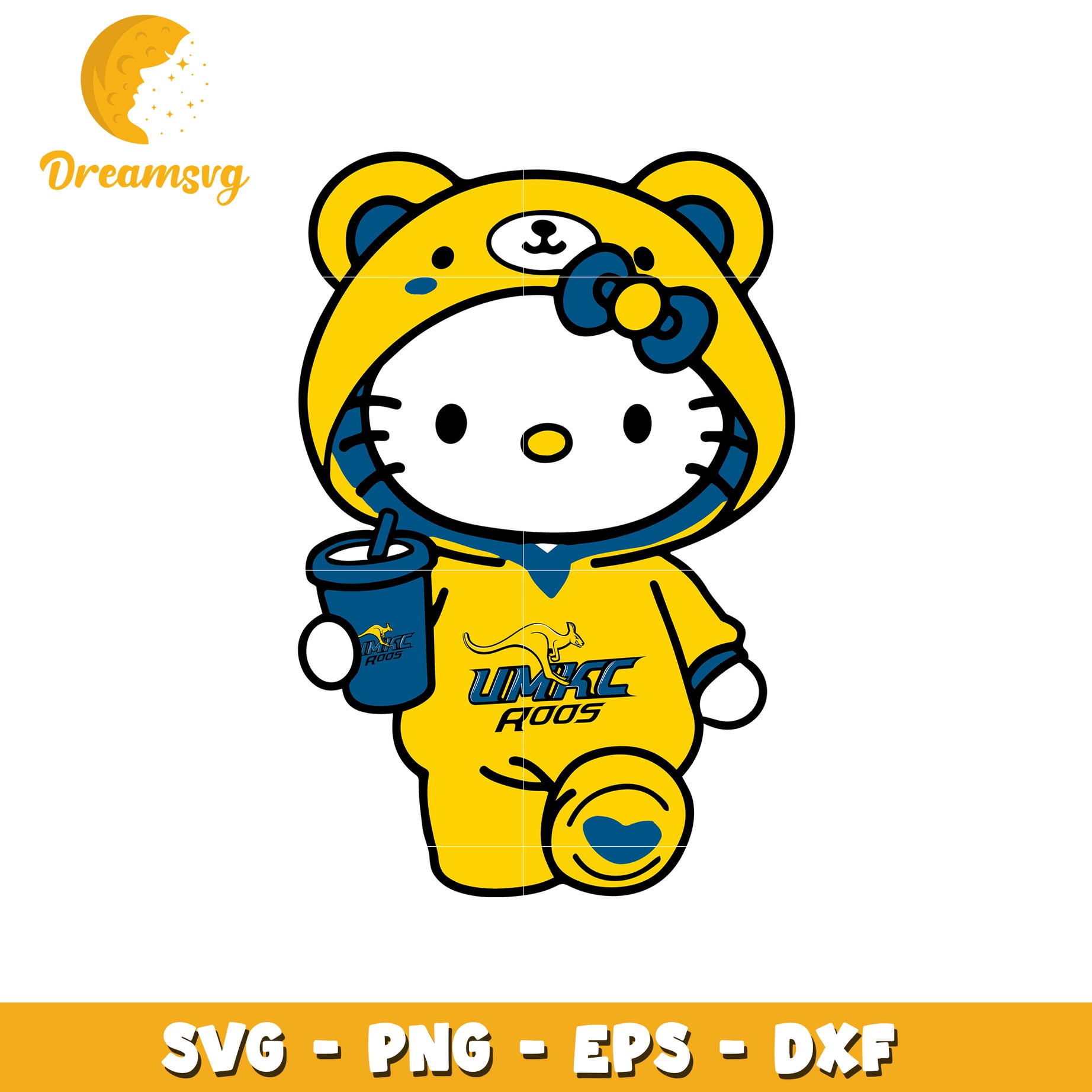 Hello Kitty UMKC Roos SVG Design