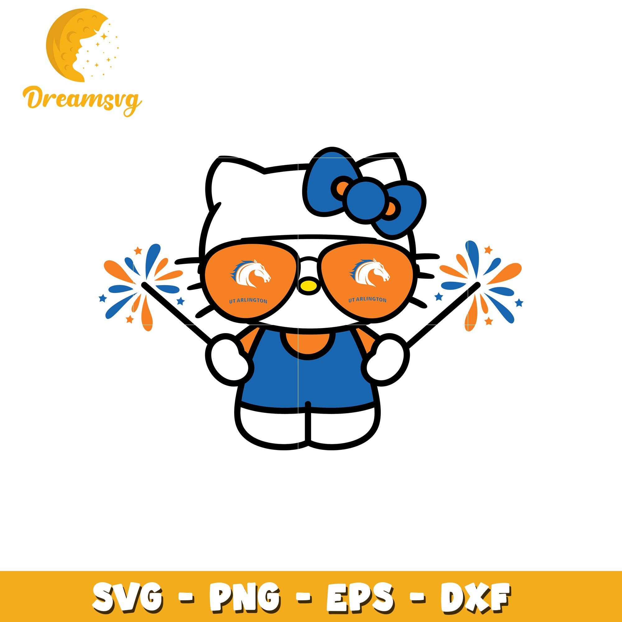 Hello Kitty UT Arlington SVG Design