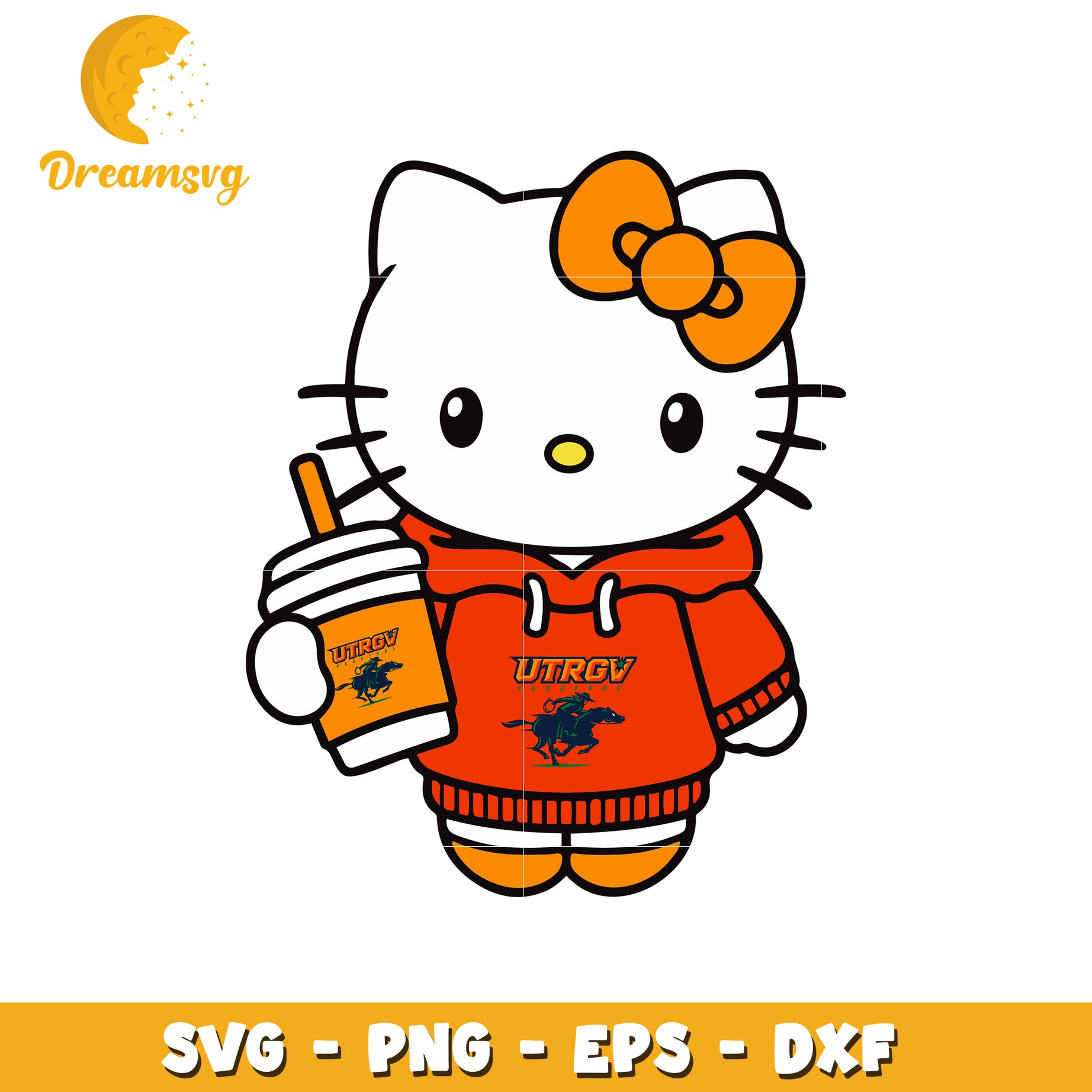 Hello Kitty UTRGV SVG Design for Fans and Crafts