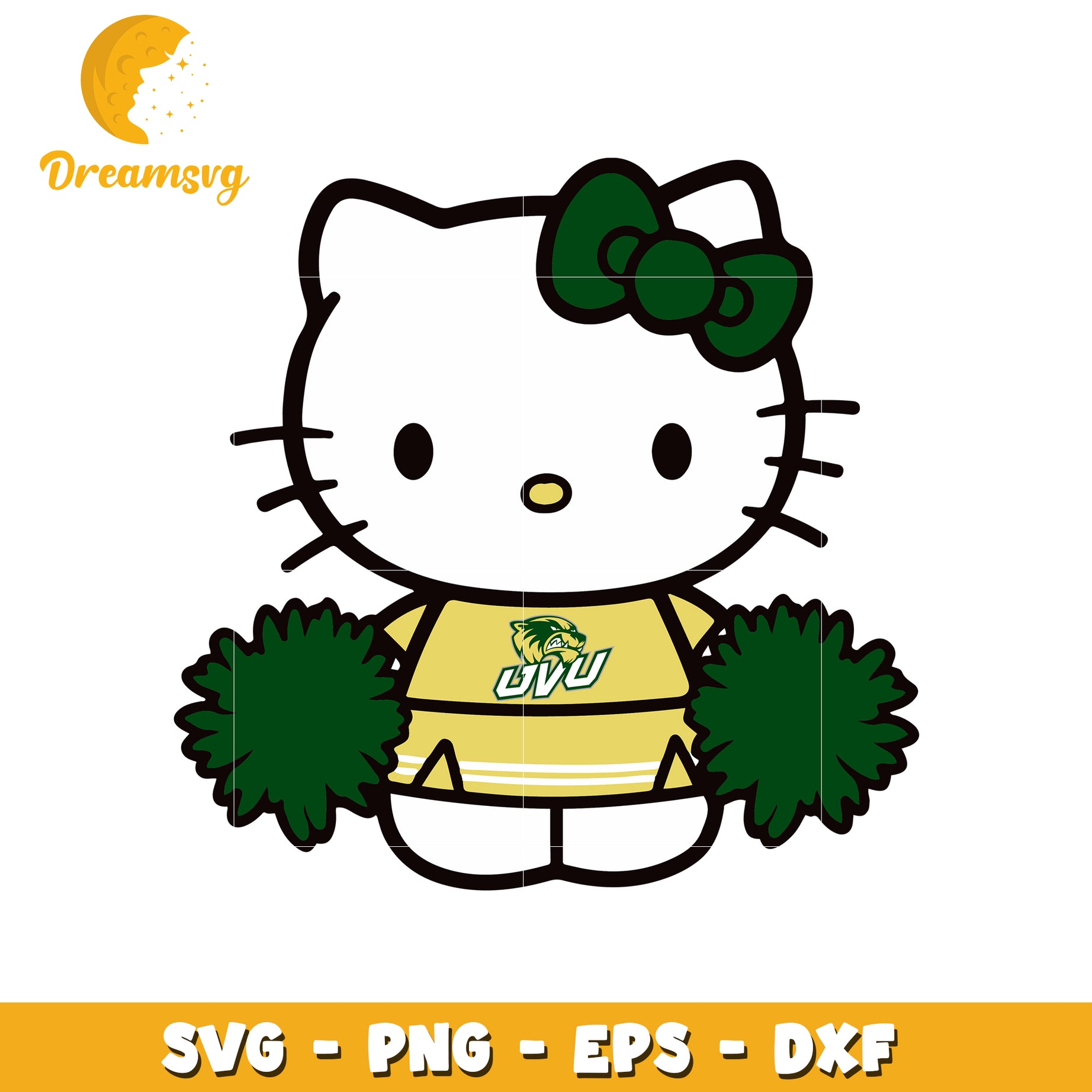 Hello Kitty UVU Cheerleader SVG