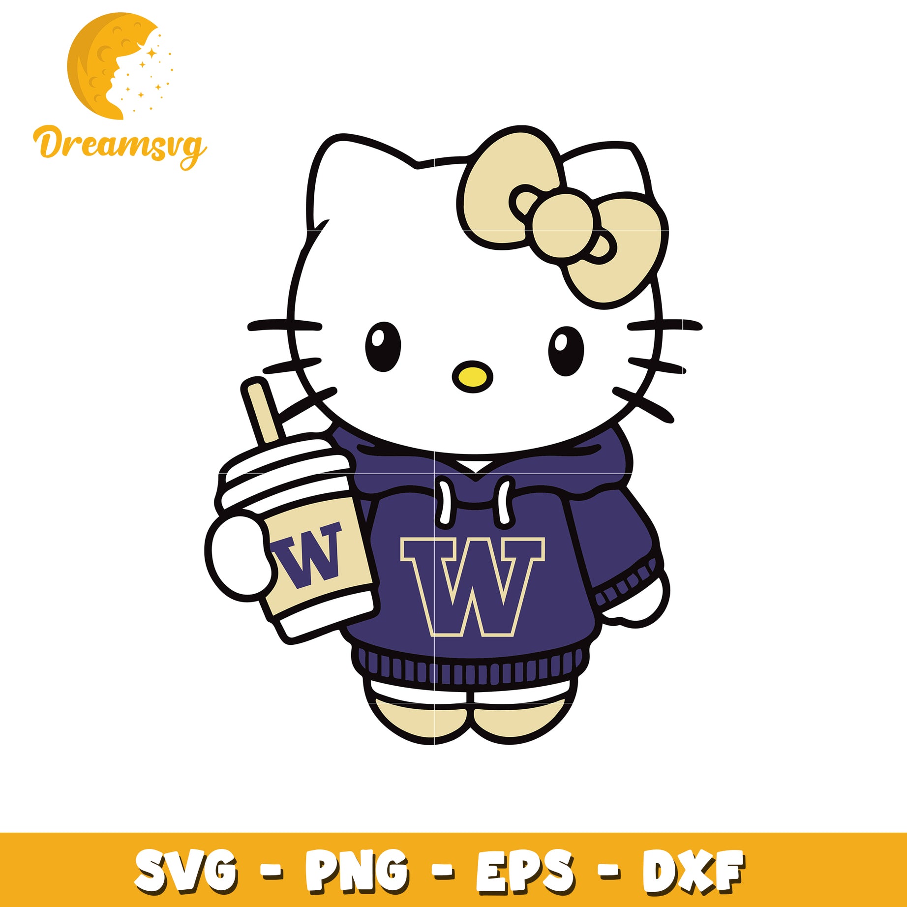 Hello Kitty University SVG Design for Fans