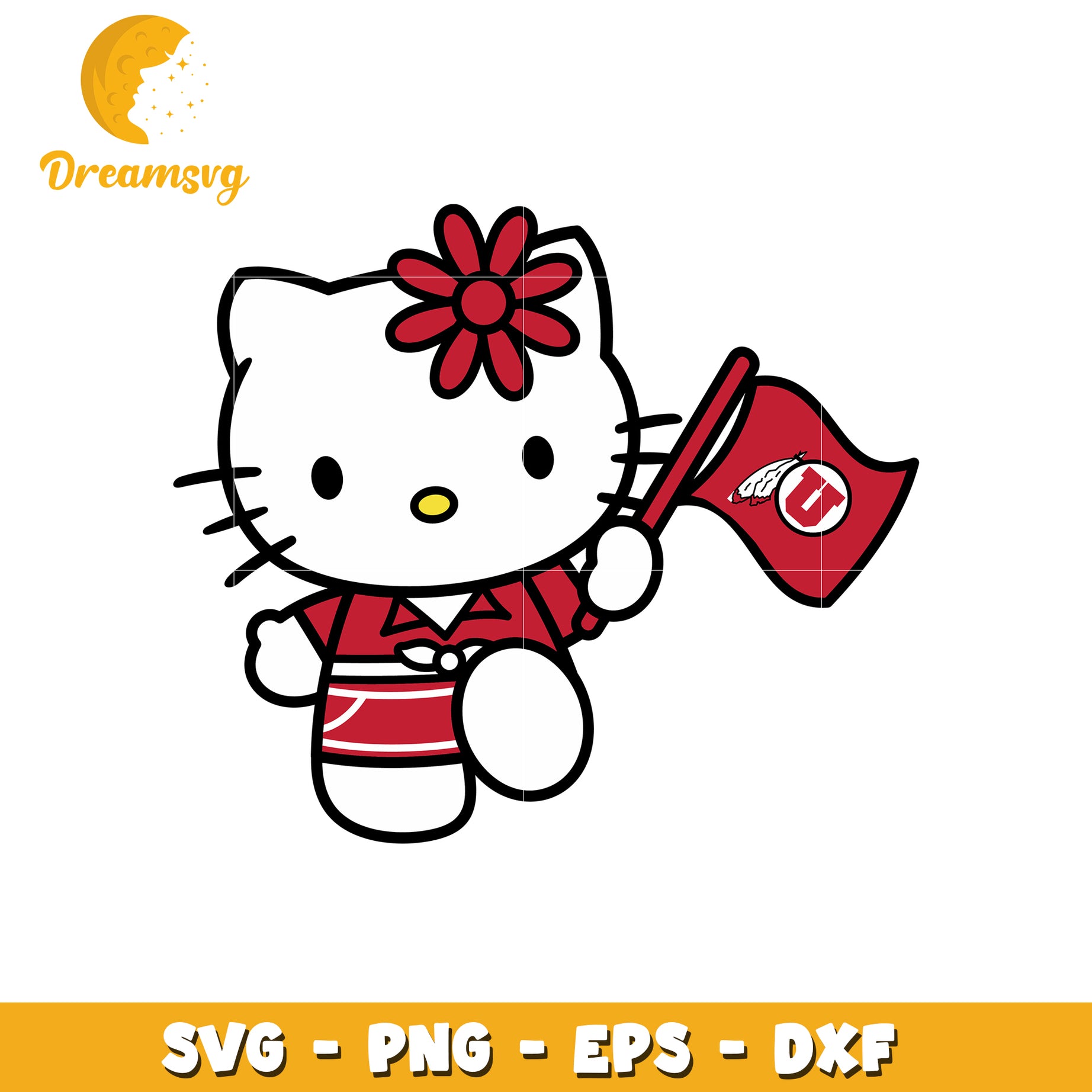 Hello Kitty Utah Flag SVG Design for Fans